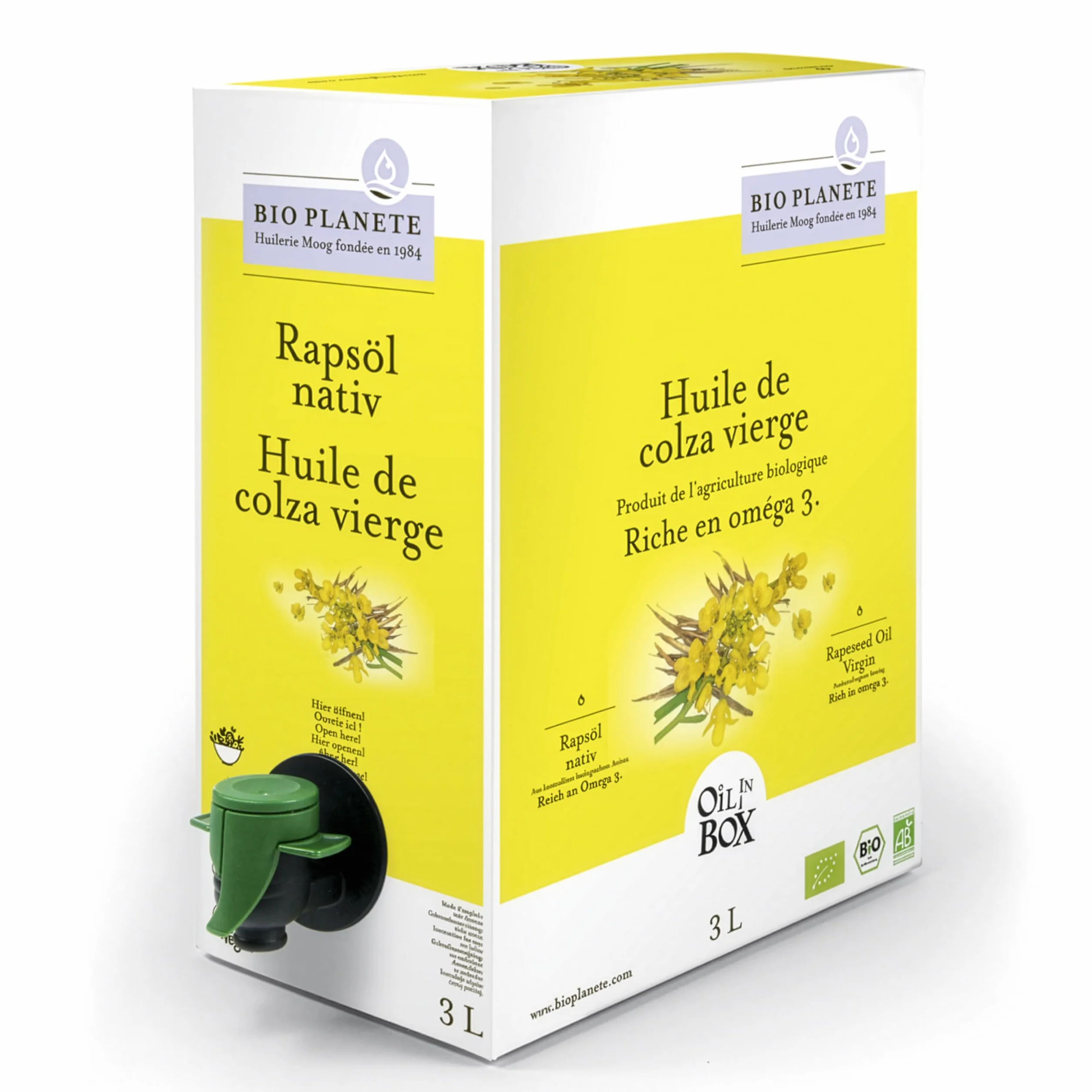 Olio di colza bio vergine 3 l - Horeca