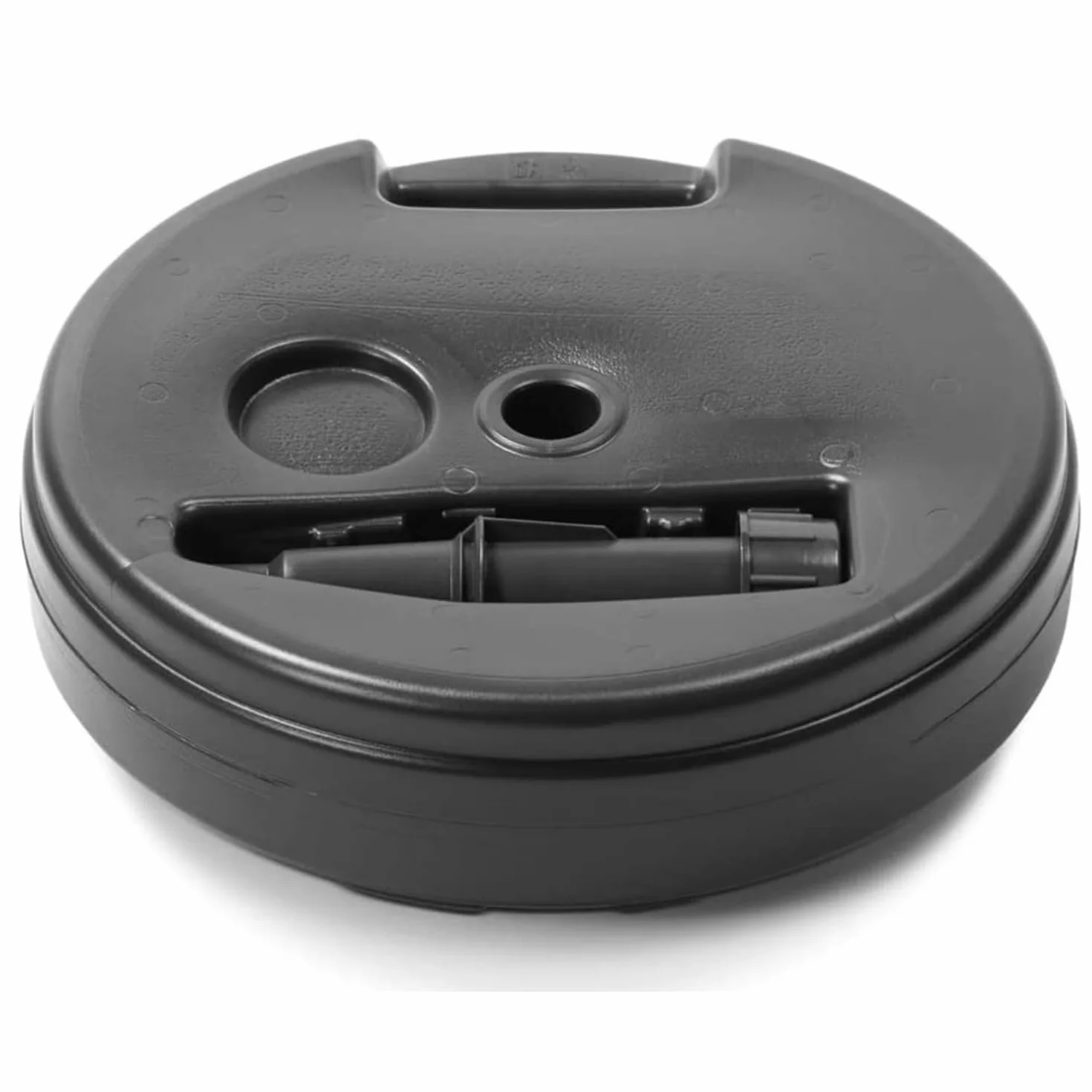 Plastica Adriatica 727129 Base per Omelloni Tonda in Plastica Simil Rattan, Antracite, Cm 46