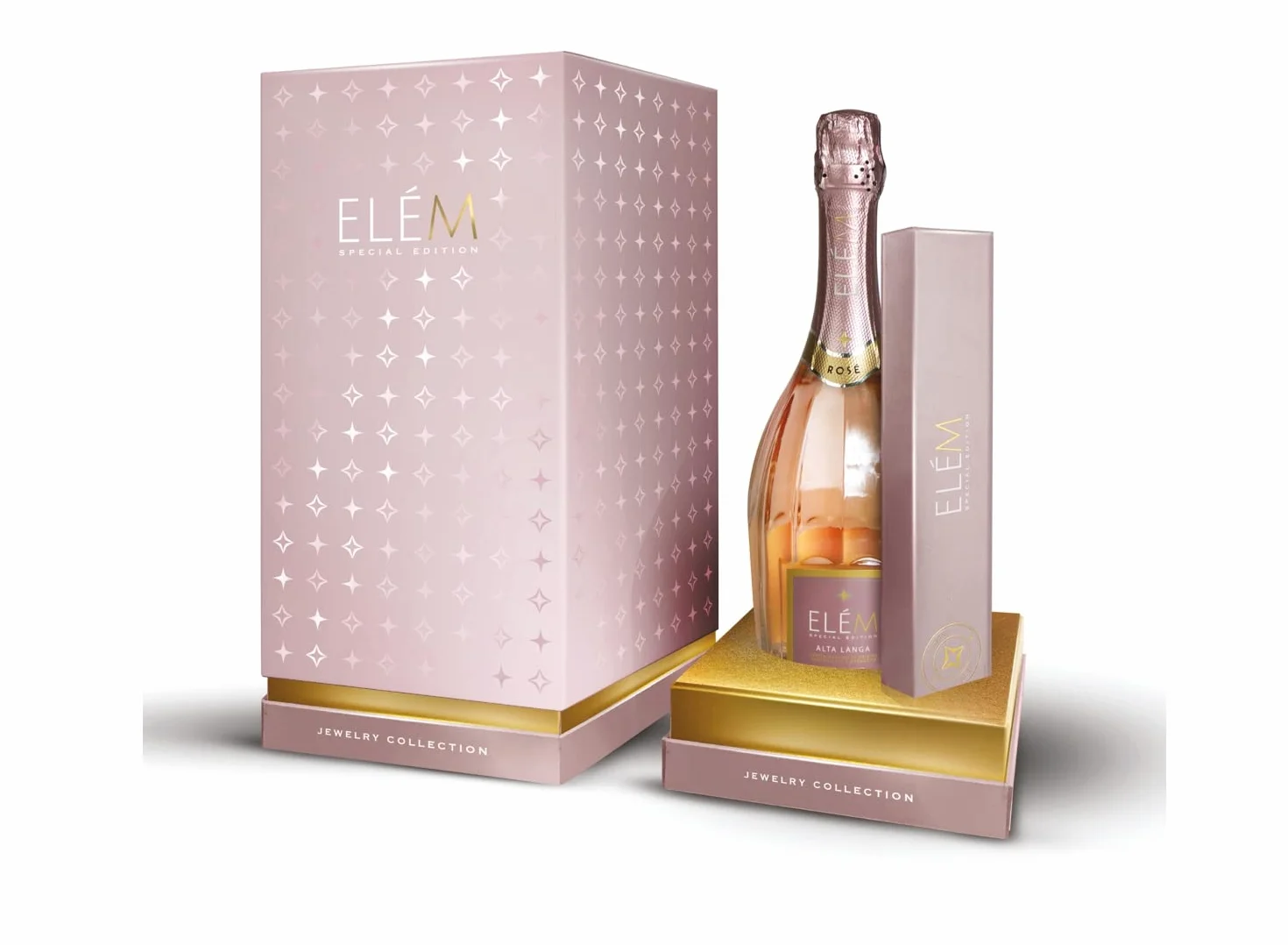 ELÈM Altalanga DOCG Rosè Pas Dosè Metodo Classico con Bracciale Tennis - Confezione Regalo - 1 x 750 ml