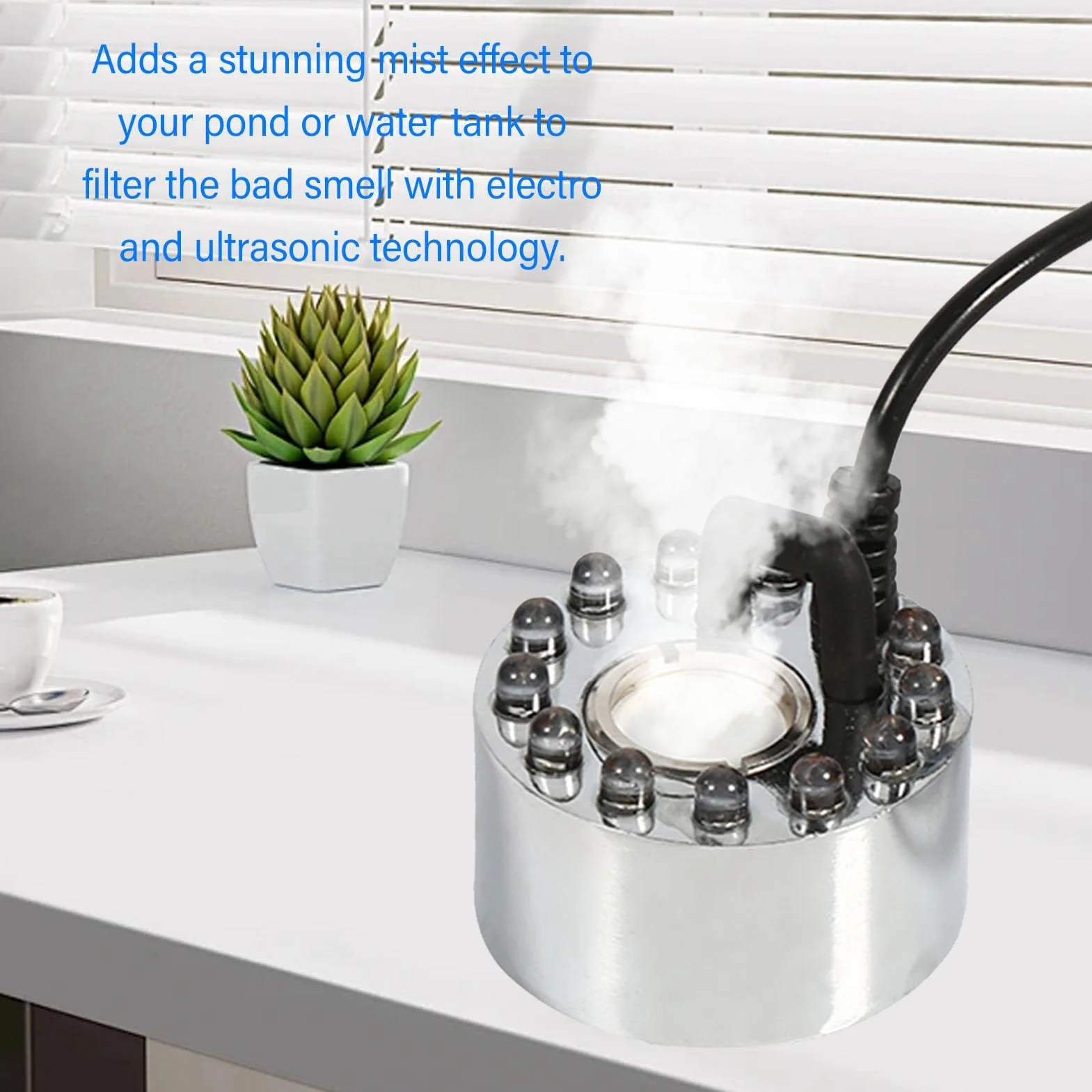 Mist Maker Modifica Atomizzatore per Laghetto con Fontana ad Ultrasuoni 12 LED 24V