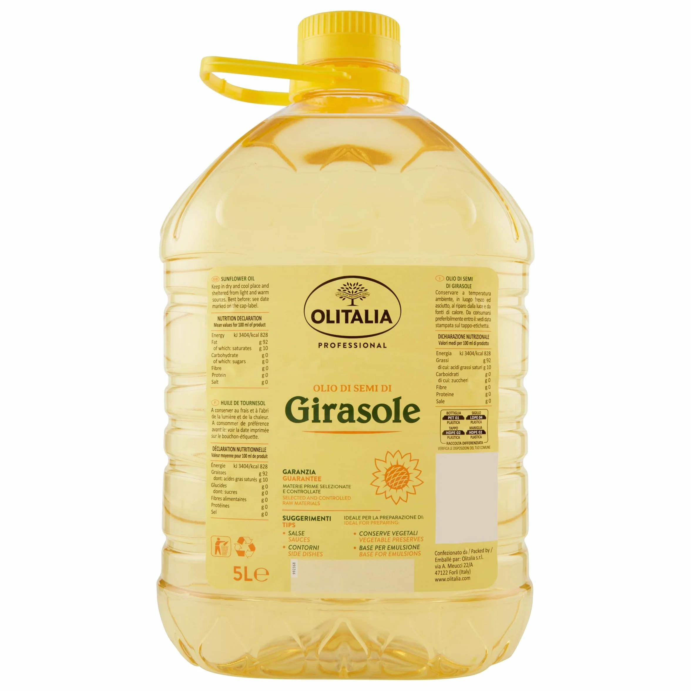 Olitalia Professional Olio di Semi di Girasole 5 L