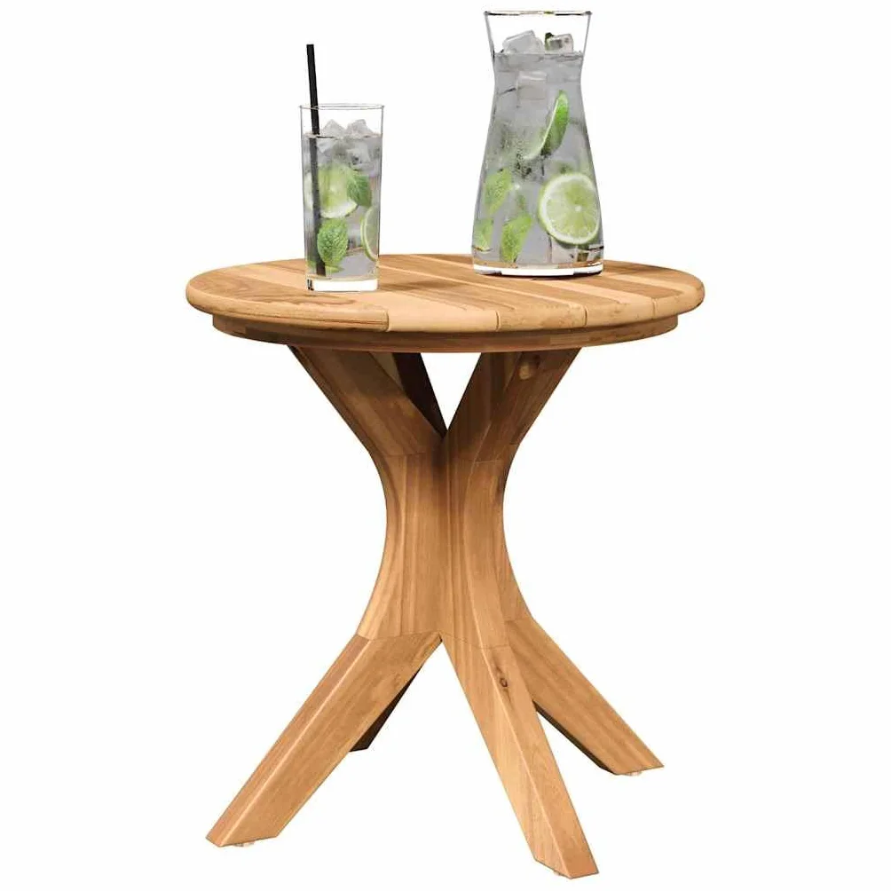 vidaXL Tavolo Laterale Marrone 40 x 40 x 41 cm Legno di Teak Solido, Tavolo da Giardino e terrazza, Moderno, Legno Teak, Resistente alle intemperie, Decorazione Minimal per Il Patio