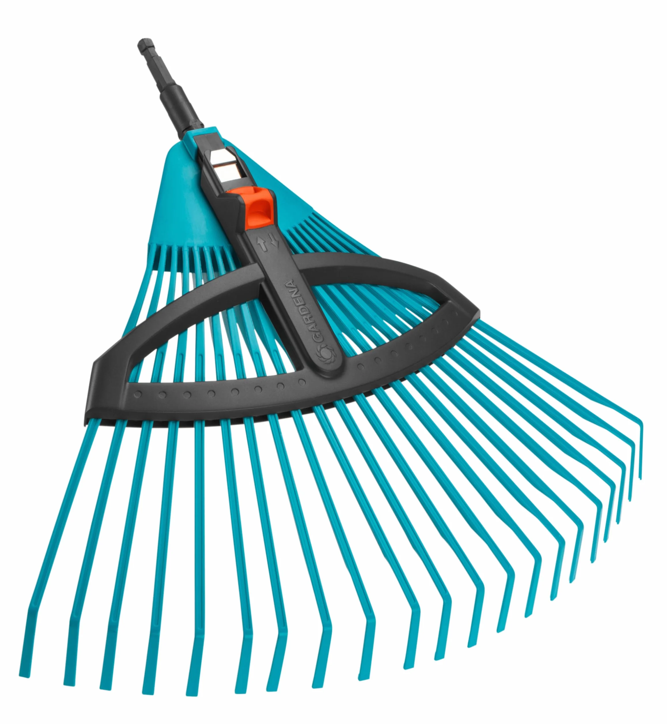 Gardena Scopa Regolabile in plastica combisystem: Scopa per Foglie con Denti Regolabili Elastici, Larghezza da 35 a 52 cm, Esecuzione Stabile (3099-88)