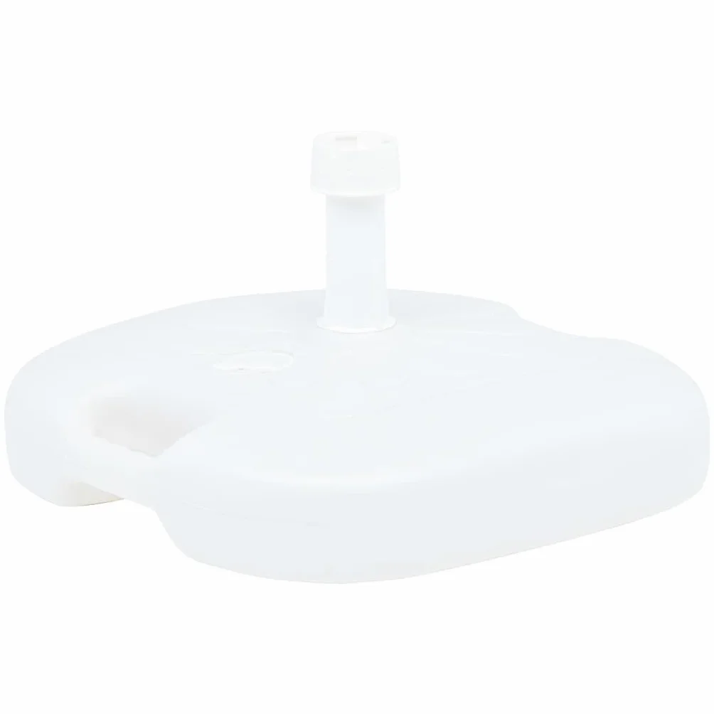 vidaXL Base per Ombrellone Riempibile con Sabbia/Acqua Sostegno per Parasole Fermo Supporto Base di Appoggio 16L Bianca in Plastica