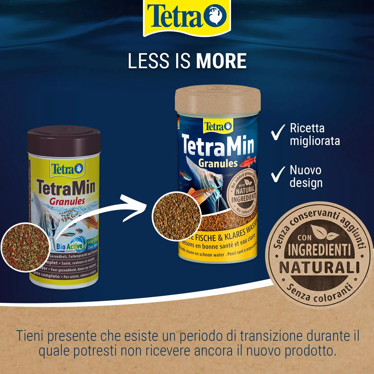 TetraMin Granules Mangime per pesci a lento affondamento 1 L