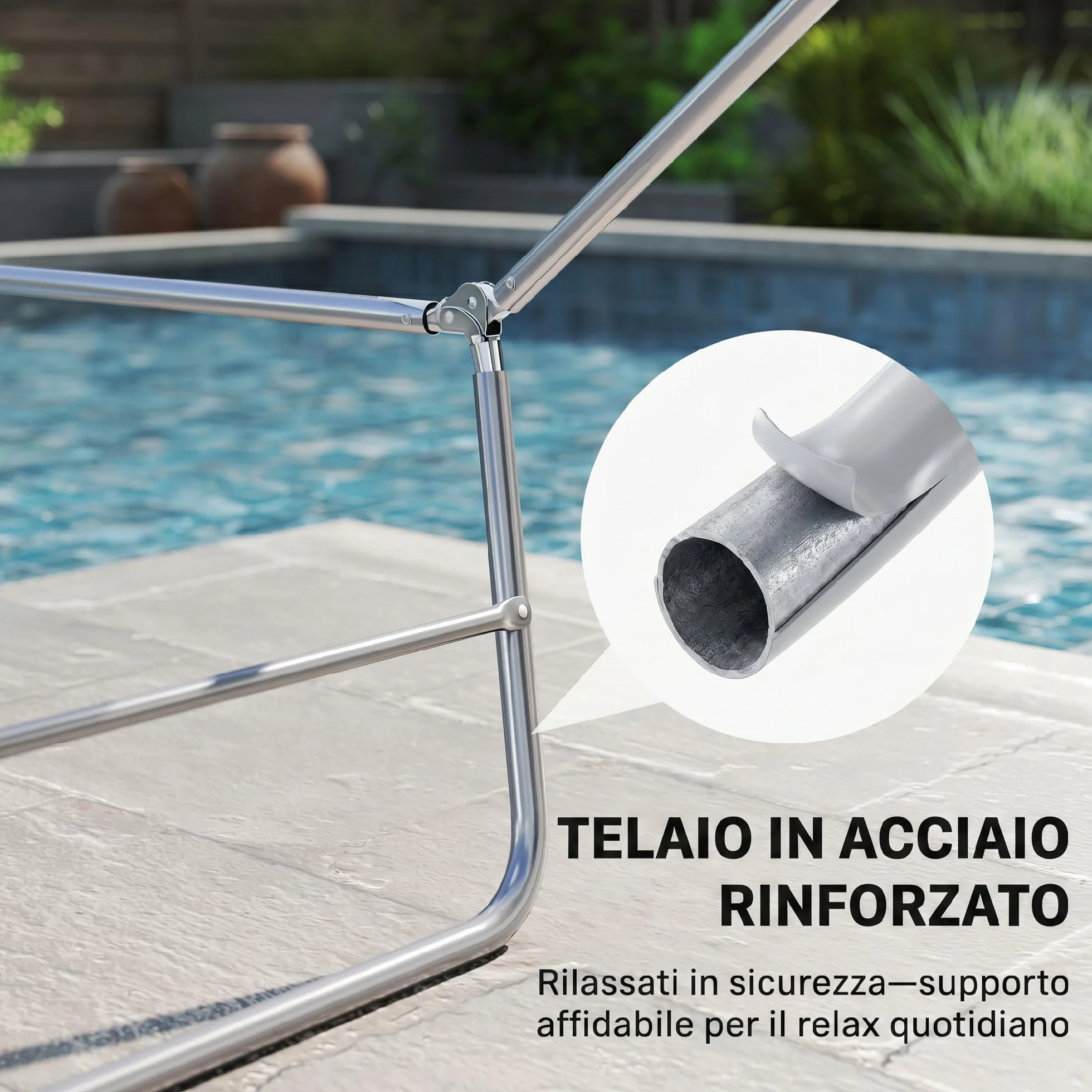 Outsunny Lettino Prendisole Pieghevole con Schienale Reclinabile e Cuscino, Sdraio da Giardino, Spiaggia e Campeggio, Blu