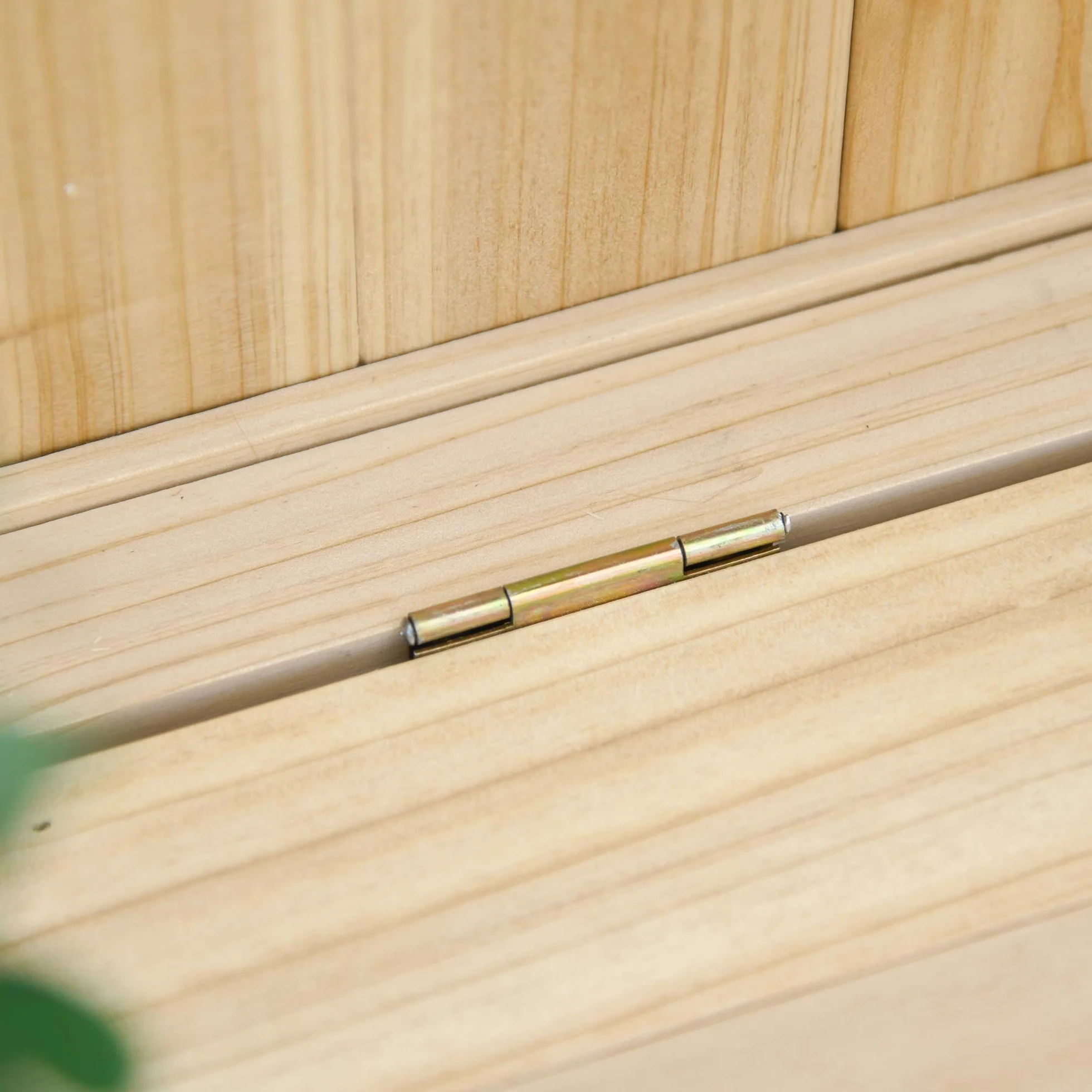 Outsunny Panca Contenitore da Esterno in Legno di Abete Naturale con Schienale per Giardino e Terrazza, 115x45x75cm