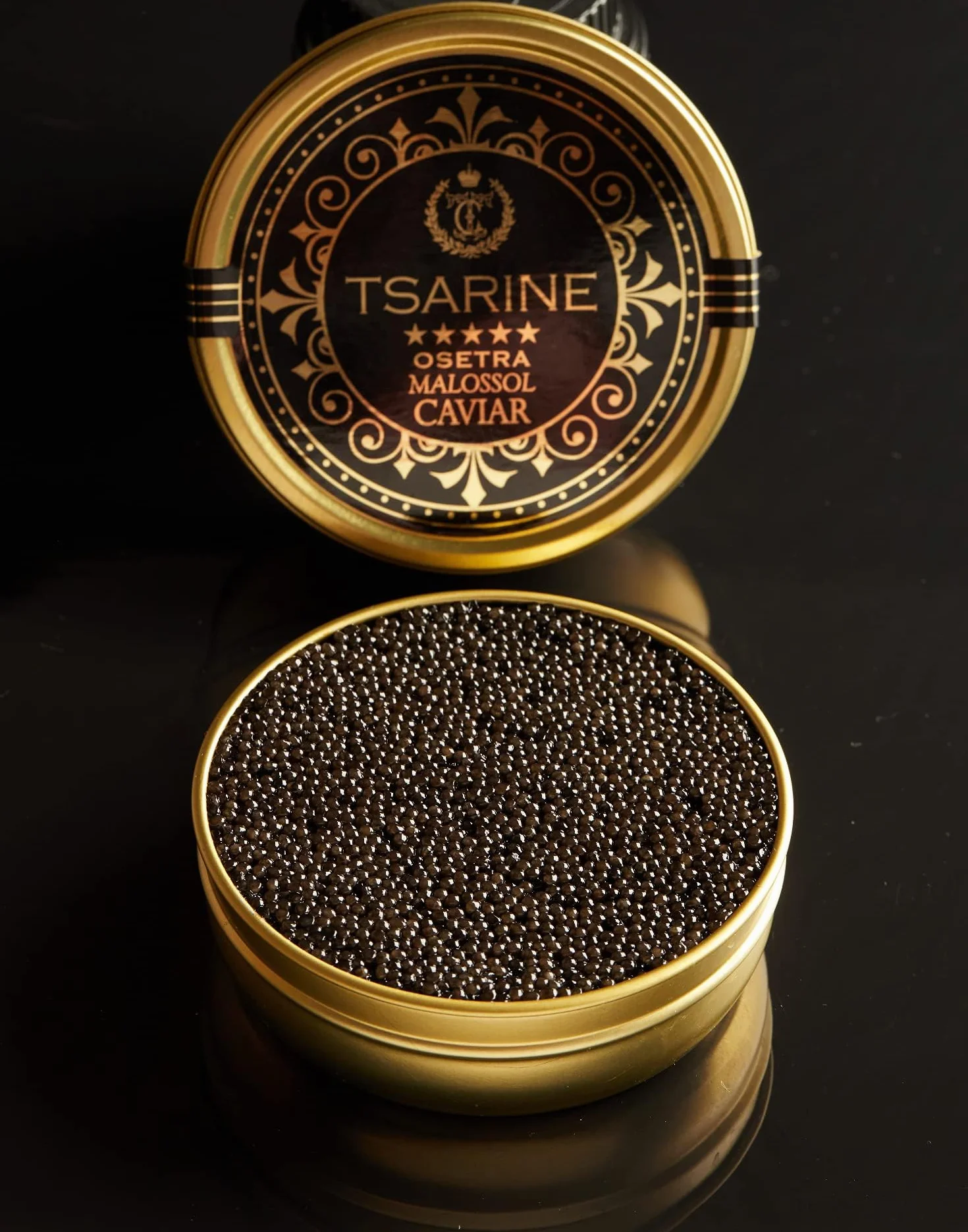 Caviale Nero 20g | Caviale di storione | Caviale di pesce | Caviale Malossol | Brand: Caviale TSARINE | Sapore delicato con un finale unico
