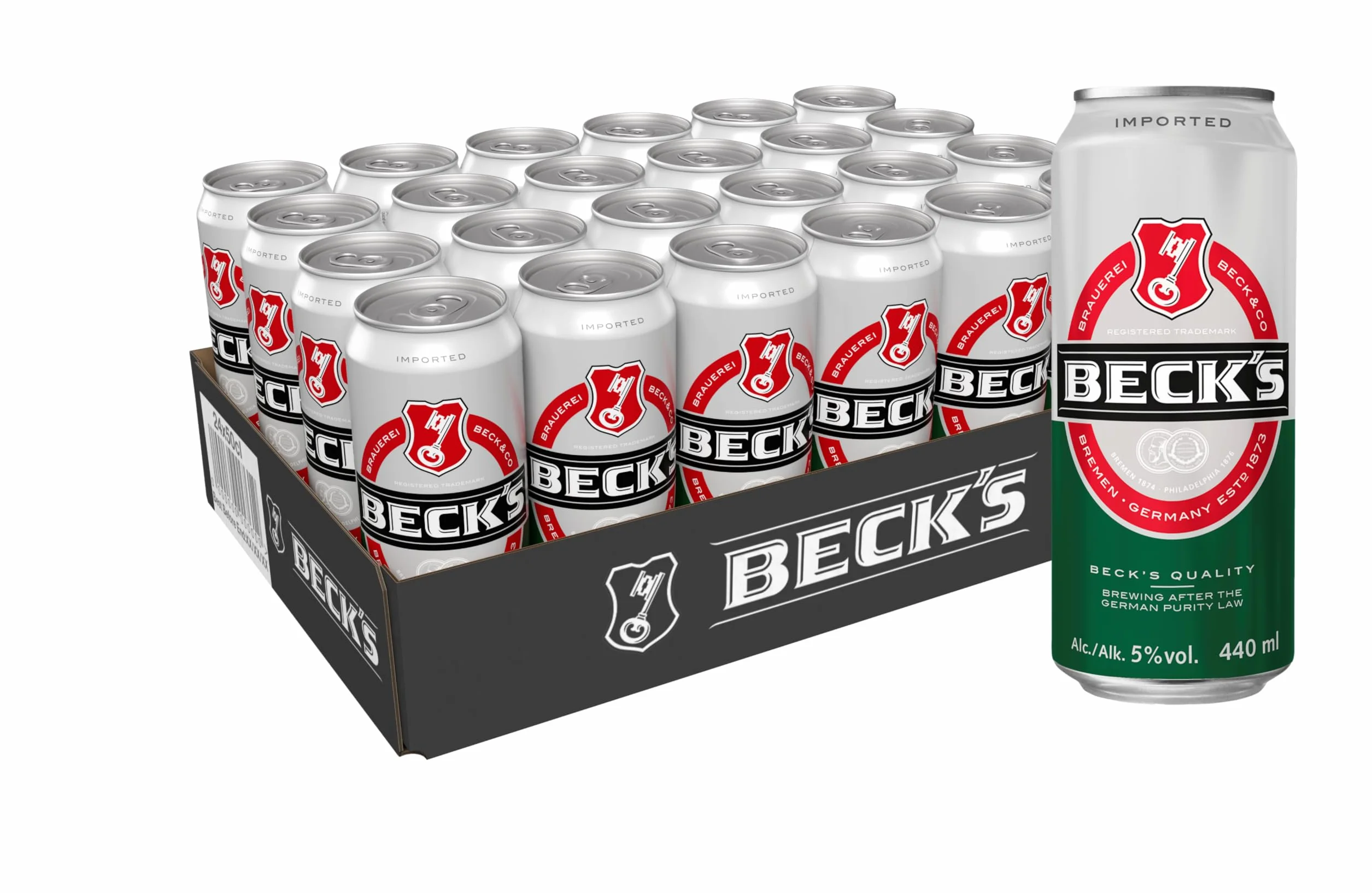 Beck's Pils Birra Lattina, Cassa, Pacco da 24 x 44 cl