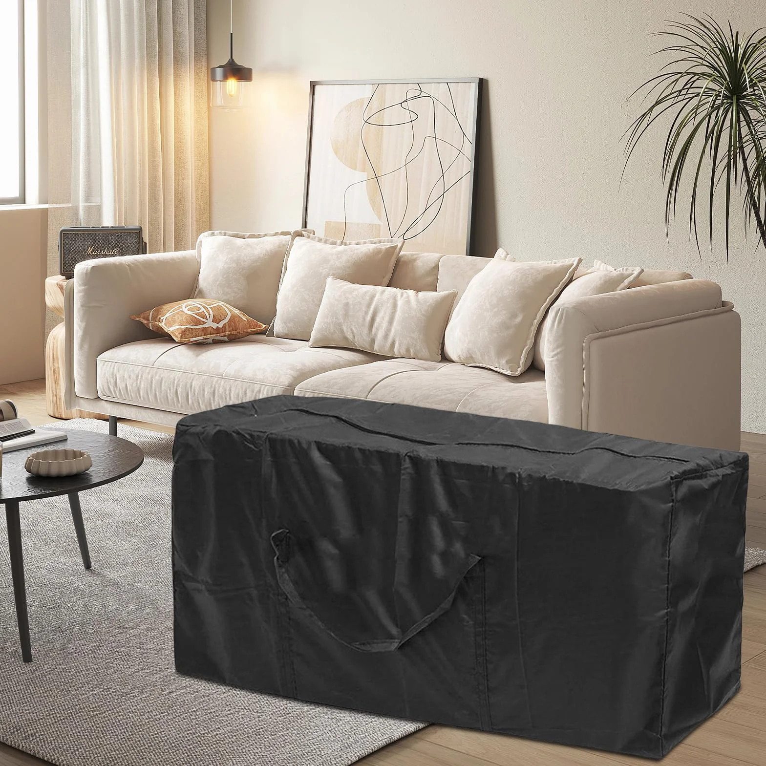 SPORWAY Borsa per cuscini: copertura per cuscini da giardino, custodia protettiva, impermeabile, resistente ai raggi UV, custodia per alberi di Natale, 173 x 76 x 51 cm
