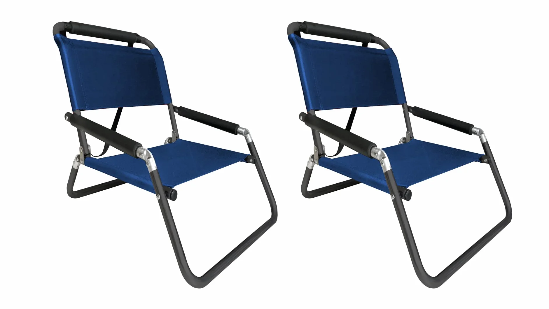 Neso 2 cestini da spiaggia XL extra grandi, idrorepellenti, con tracolla e tasche laterali, pieghevoli, sottili, blu navy