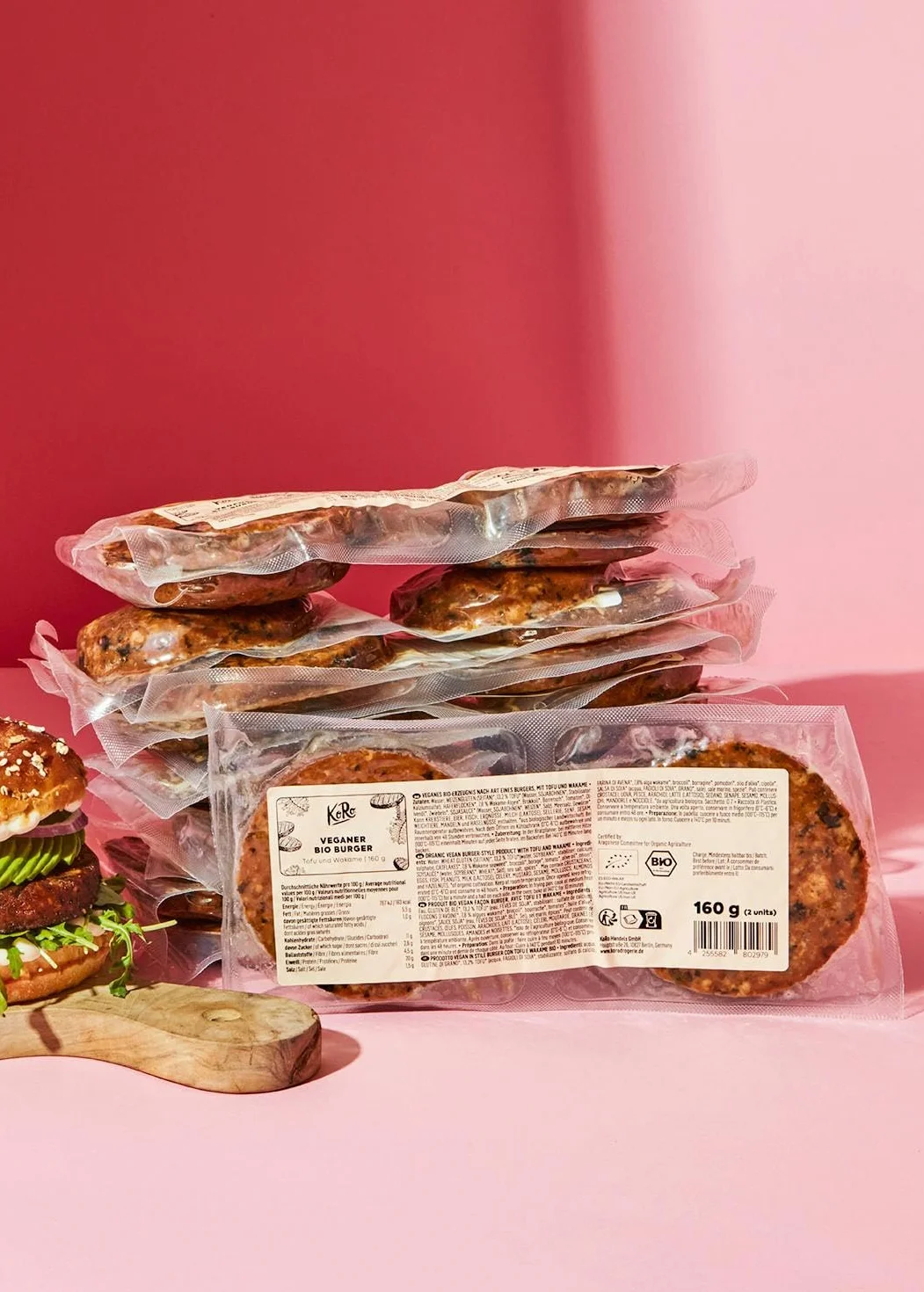 KoRo - Burger vegano con tofu e wakame bio | 12 x 160 g