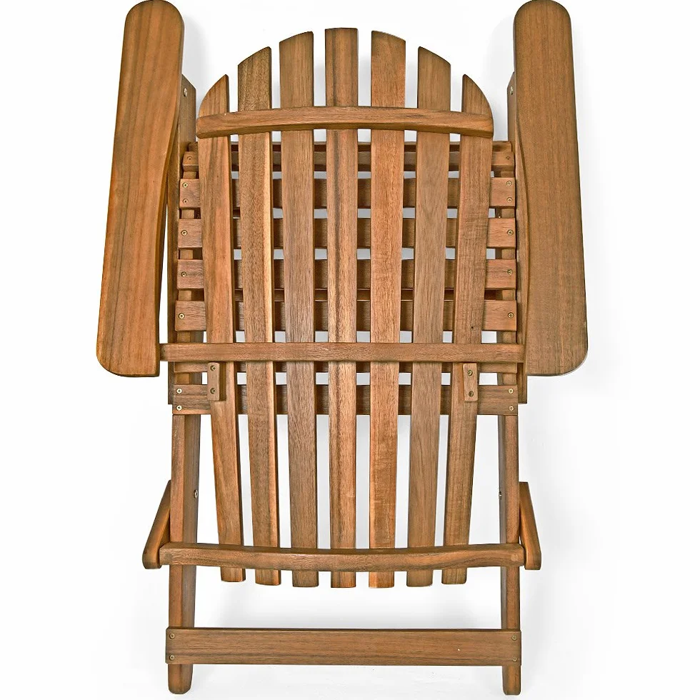 Casaria Sedia Prendisole Adirondack Inlc. Poggiapiedi Legno Acacia Sdraio Mare Pieghevole Giardino