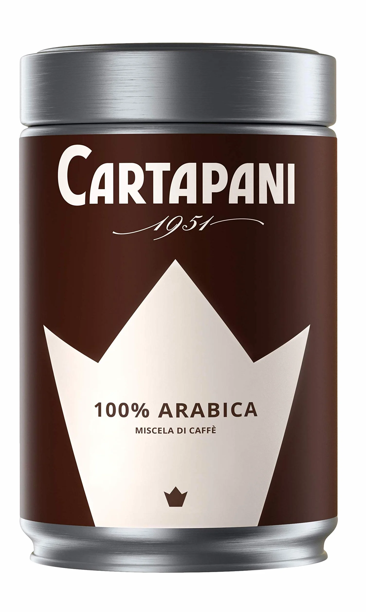 Cartapani 1951 | PRESTIGIO 100% ARABICA latta | caffè pregiato dal gusto dolce e delicato | barattolo da 250g