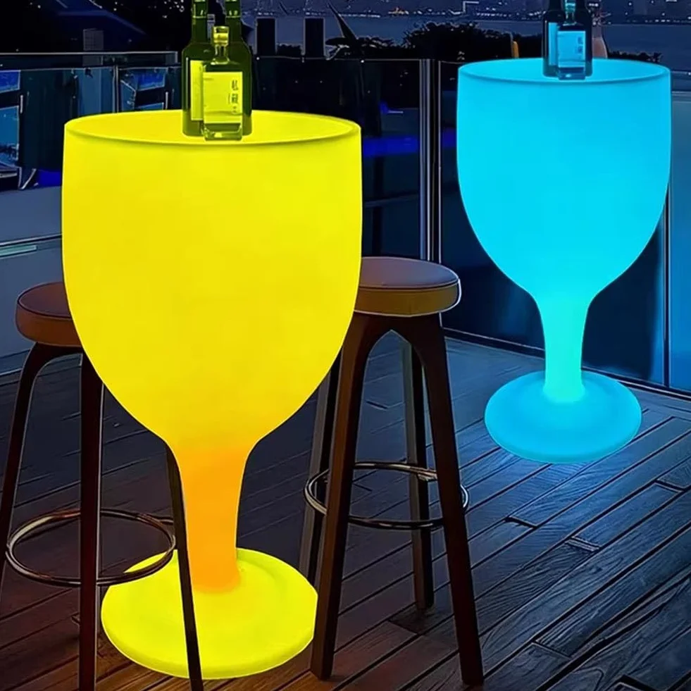 Tavolo da cocktail a LED con luci RGB che cambiano colore e telecomando per intrattenimento e illuminazione d'atmosfera per feste