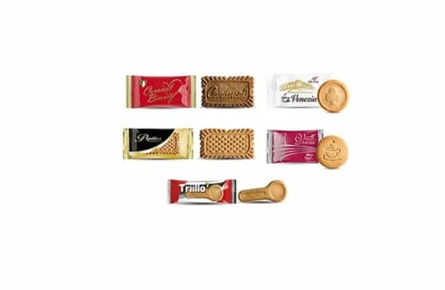 Emmepi Dolci - Biscotti Assortiti Monoporzione Confezionati Singolarmente, 180 pezzi totali in 5 varietà. Biscottini da caffè fatti in Italia, ricetta tradizionale.
