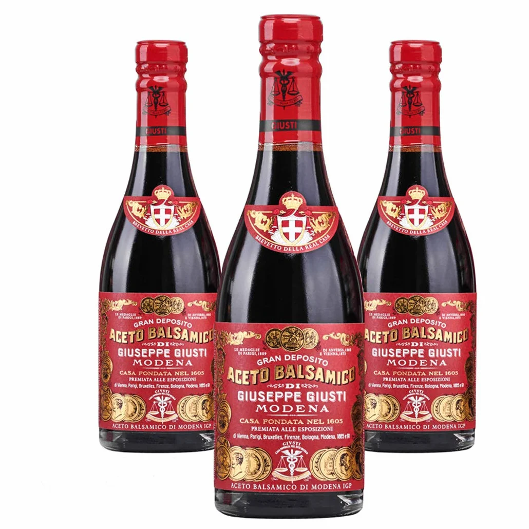 Aceto Balsamico 3 Medaglie Oro Riccardo Giusti GIUSTI 250 Ml in Cottura o a Crudo