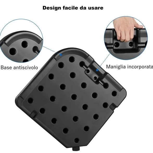 Yaheetech Base per Ombrellone Set 4 Pezzi in HDPE Riempibile con Sabbia o Acqua 60L 103,5 x 103,5 x 7,5 cm Esterno Veranda Terrazza Piscina Spiaggia Patio Nero