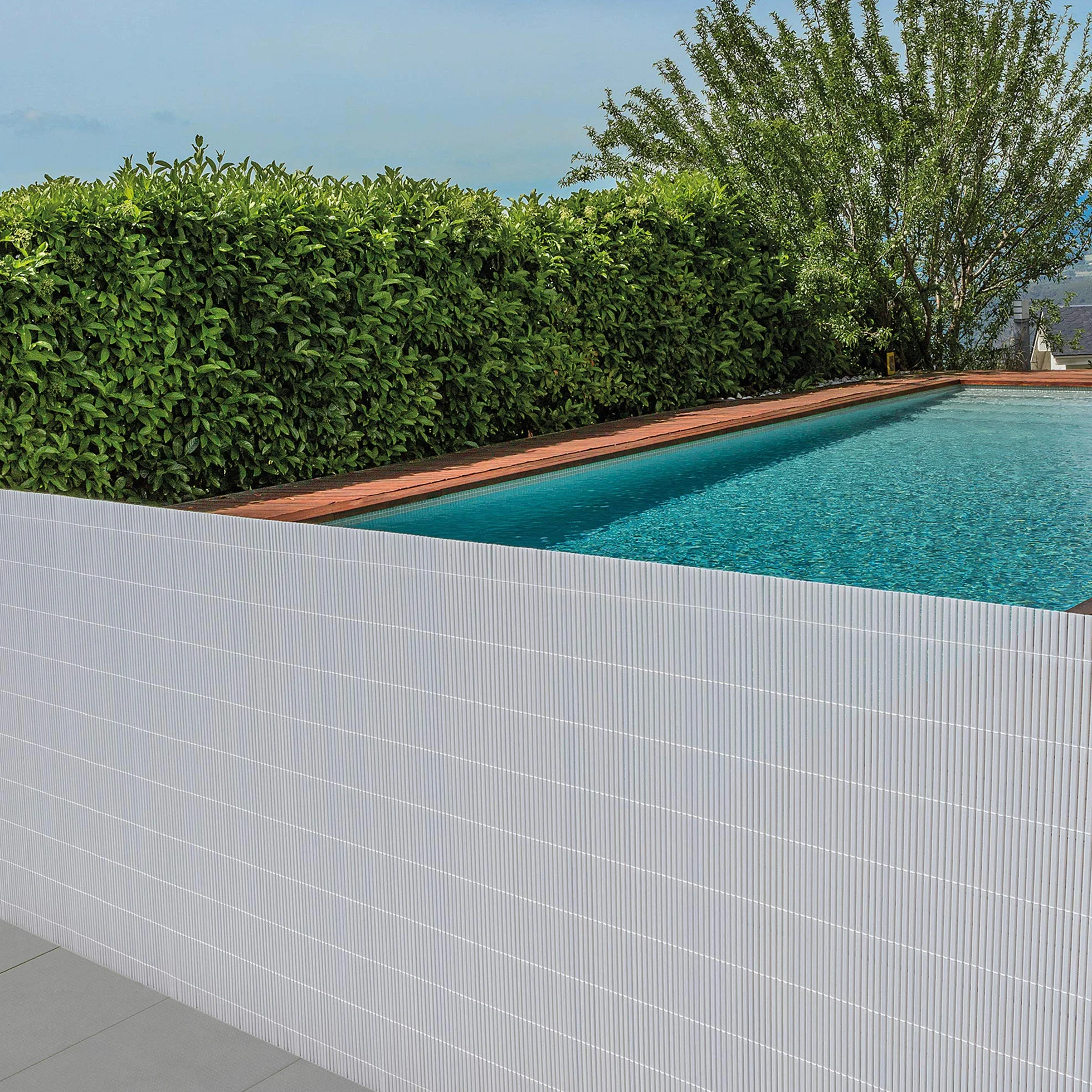 TENAX Colorado 1,00x5 m Bianco, Canniccio Sintetico a Canne Intere da 7mm, Schermante Frangivista in PVC per Giardino, Balcone e Terrazza
