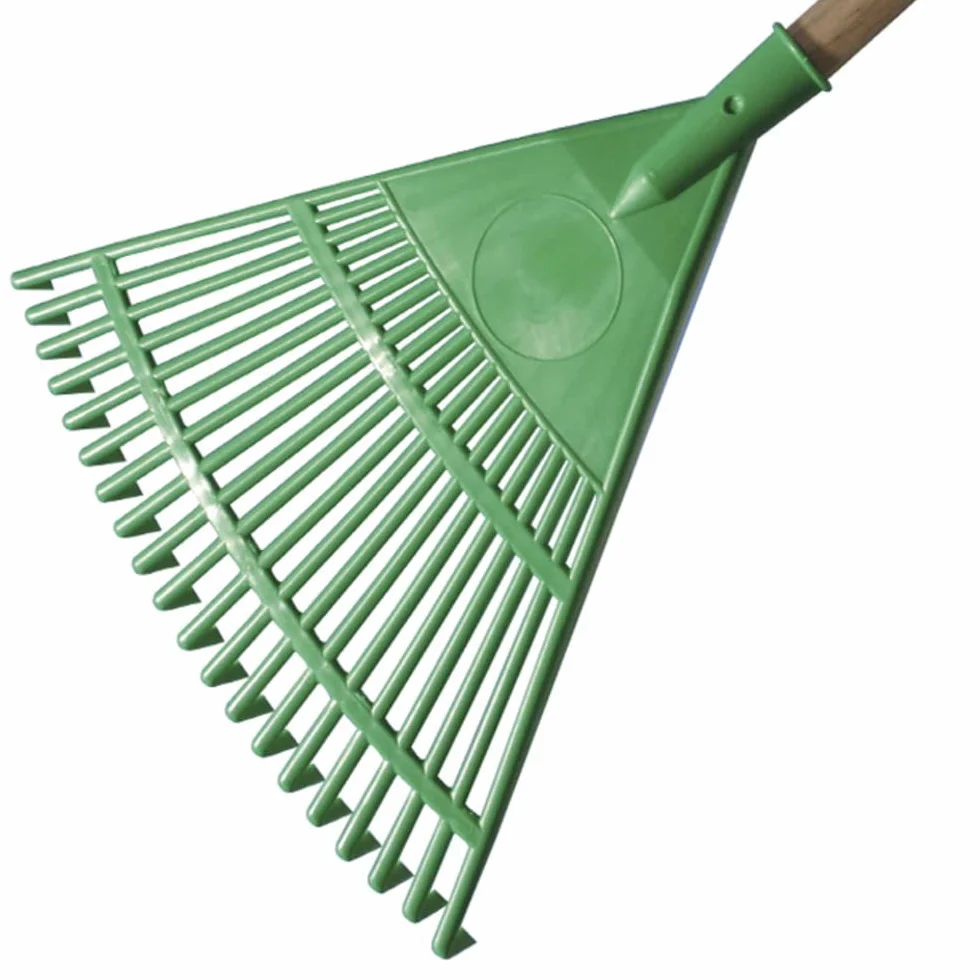 VERDELOOK Rastrello da Giardino in plastica 45 cm, Verde, Fornito Senza Manico