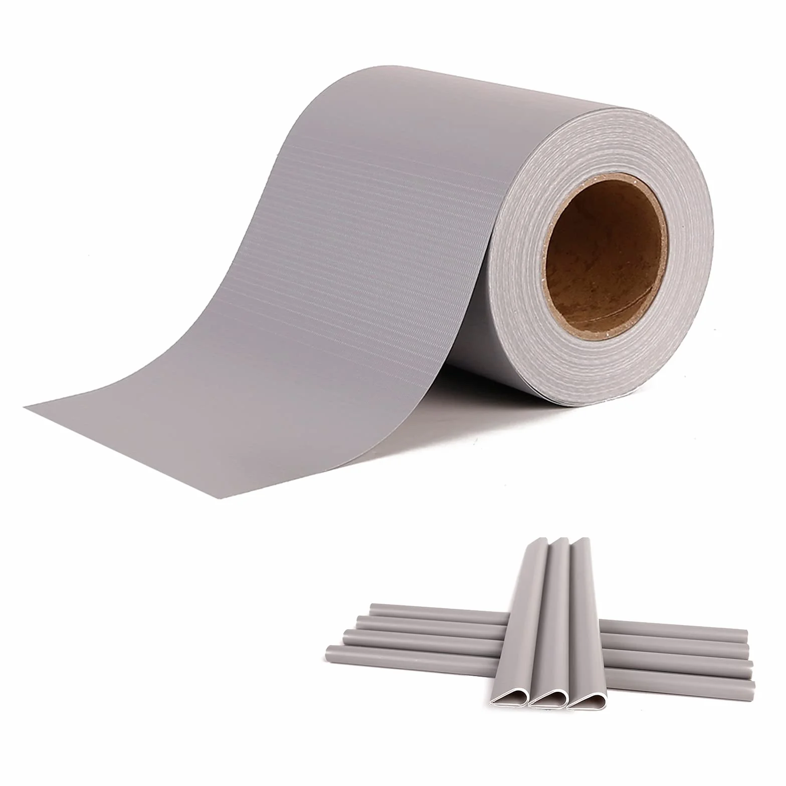 HENGMEI 35mx19cm Visibilità PVC Paravista Strisce Rotolo recinzione Protezione frangivento frangivista, grigio chiaro