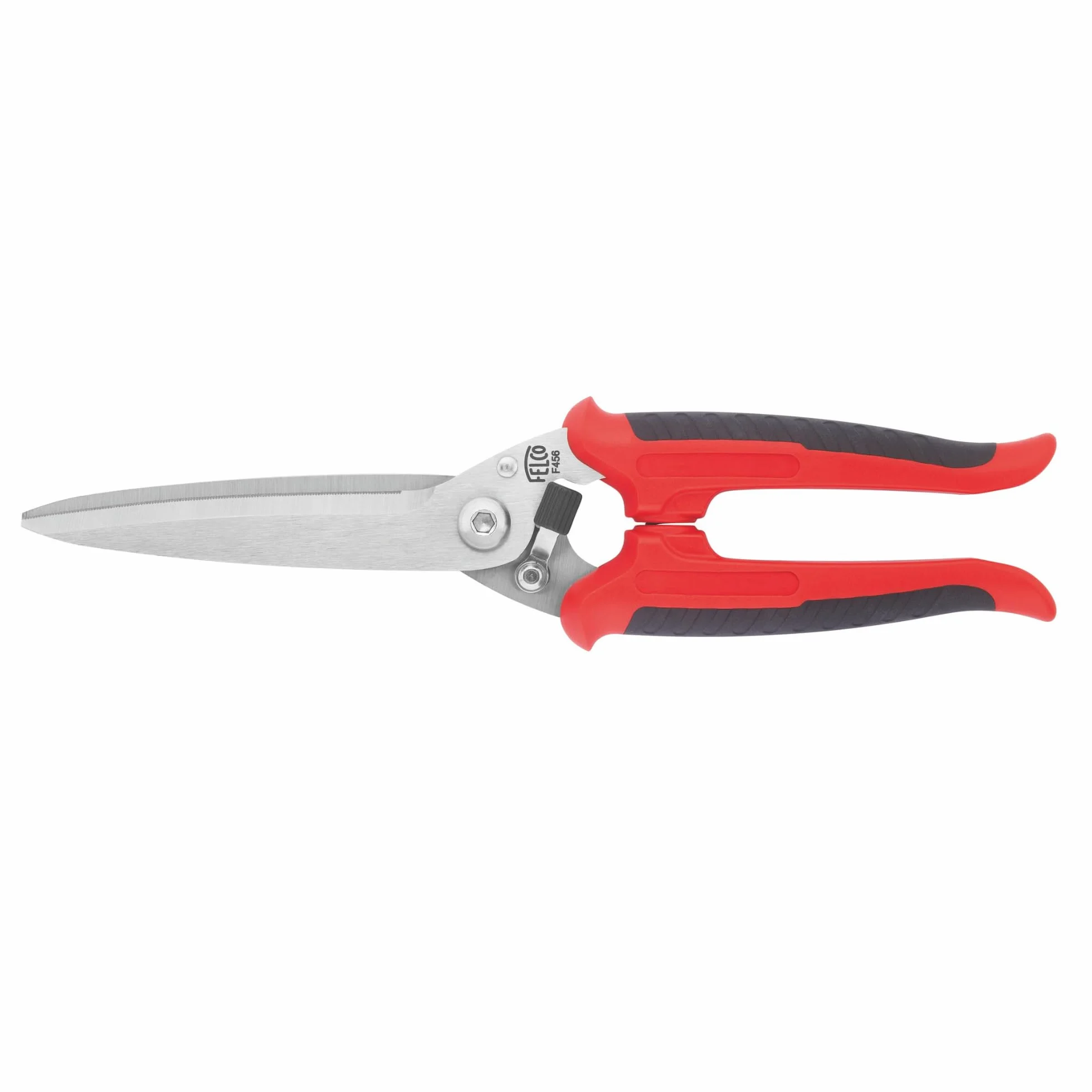 FELCO 456 Forbici Multiuso, Lame Curve in Acciaio Inossidabile, Lama Seghettata per Presa Sicura, Strumento da Taglio Multiuso per Giardino e Casa, Forbici di Precisione Premium