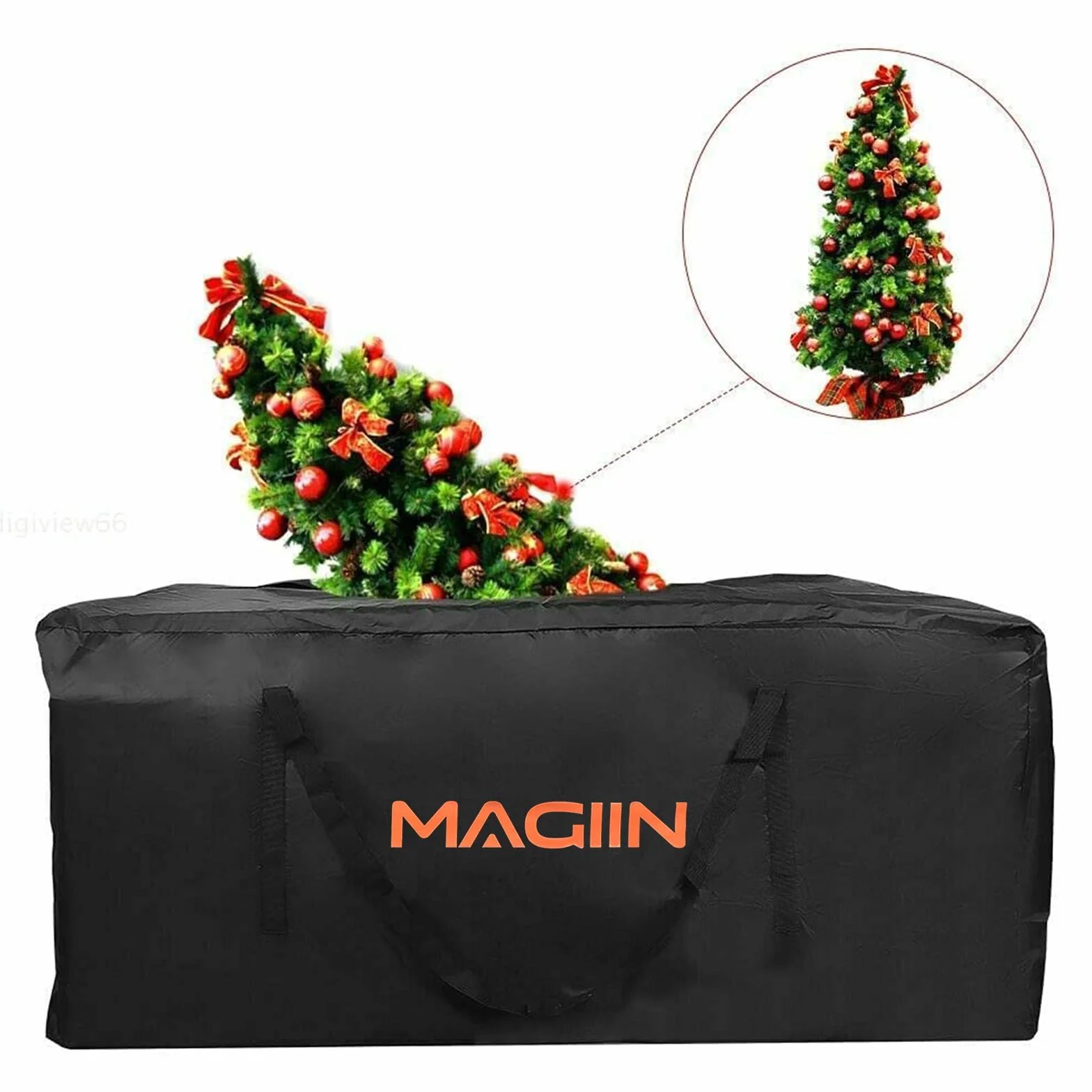 MAGIIN Custodia protettiva per cuscini imbottiti, impermeabile da giardino, borsa Oxford con maniglia per cuscino, cuscino per albero di Natale, resistente allo sporco