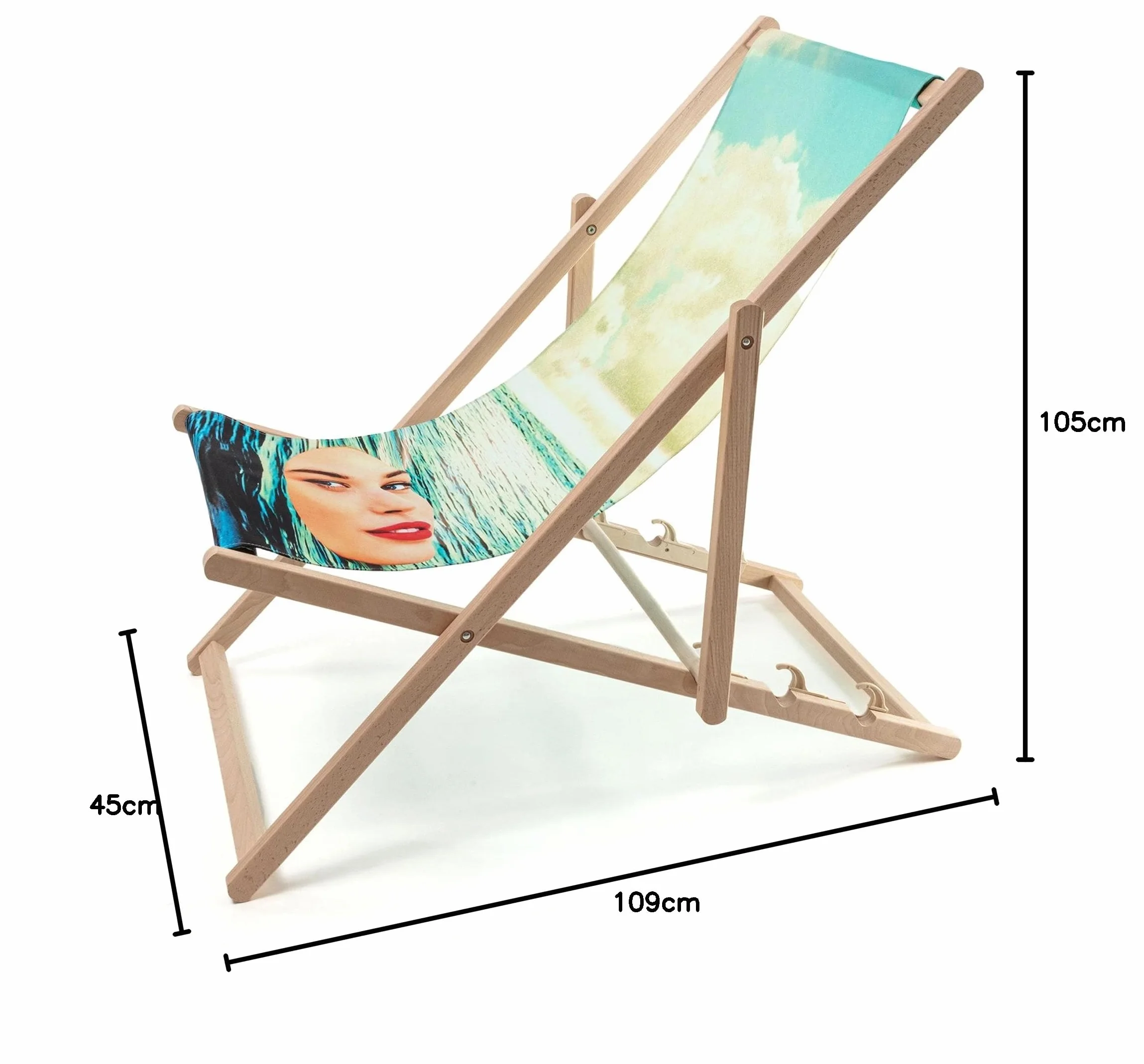 Seletti Sedia a Sdraio Ragazza nel Mare Deck Chair Girl in The Sea