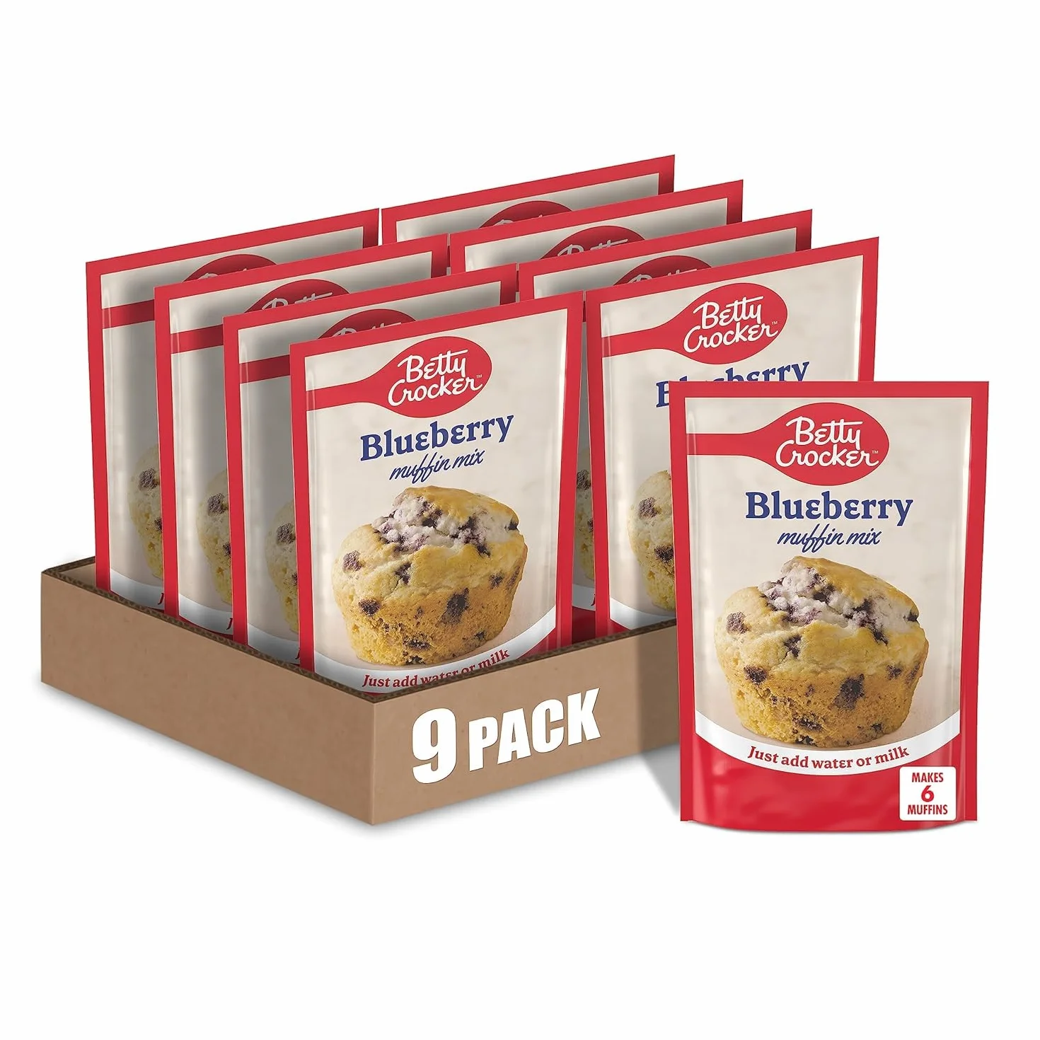 Betty Crocker Muffin Mix, Blueberry, 6.5 Ounce (Pack of 9)