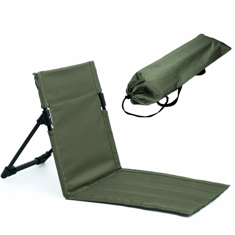 Cuscino da spiaggia, Tappetino da spiaggia, Sottomano per esterni Pieghevole, Per il Pavimento, Supporto per la Schiena, Portatile, per il cortile, per picnic, campeggio, verde