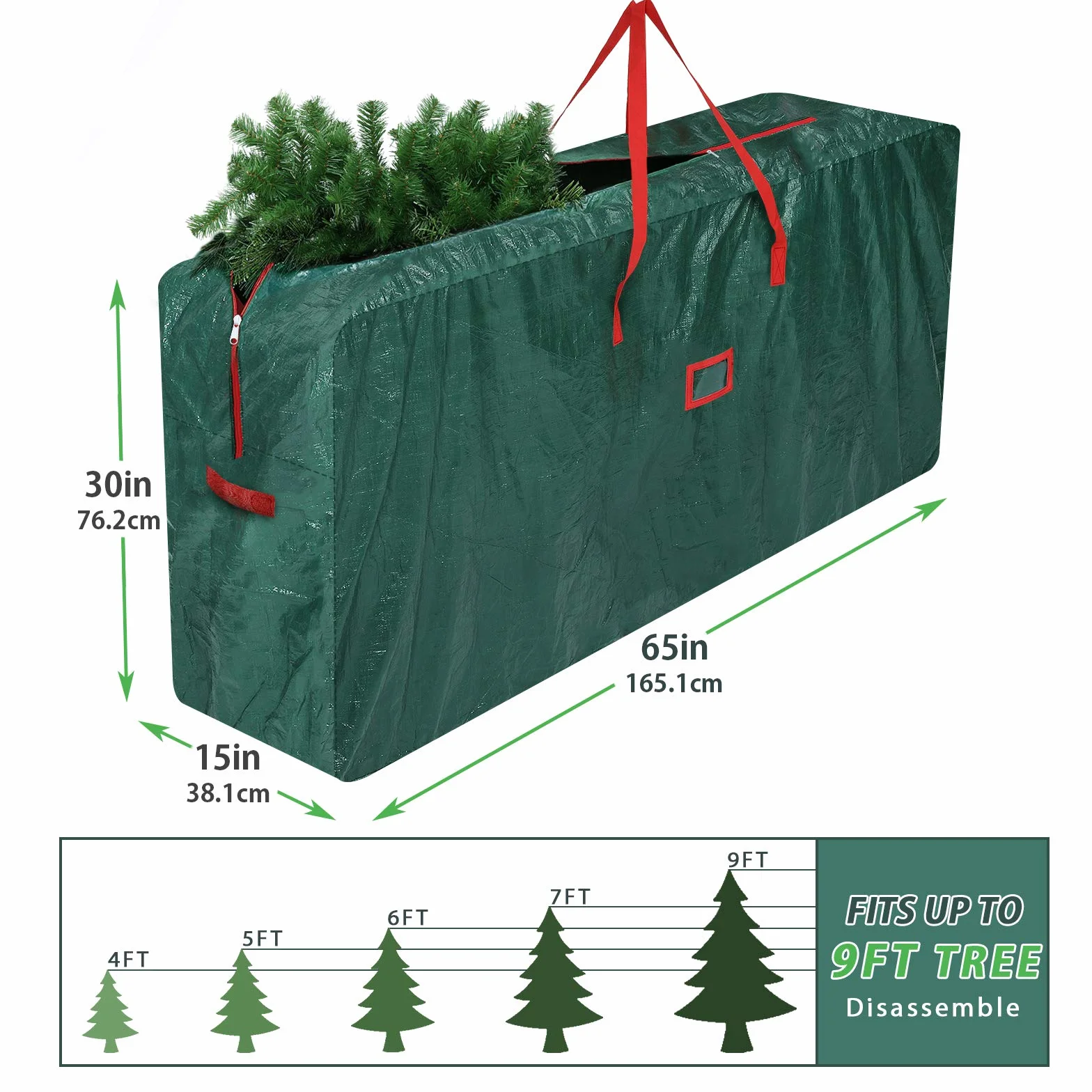 GARPROVM Borsa portaoggetti grande XXL, 476L Borsa per cuscini da giardino, tessuto PP Custodia da imballaggio impermeabile Borsa da trasloco, 165x38x76cm