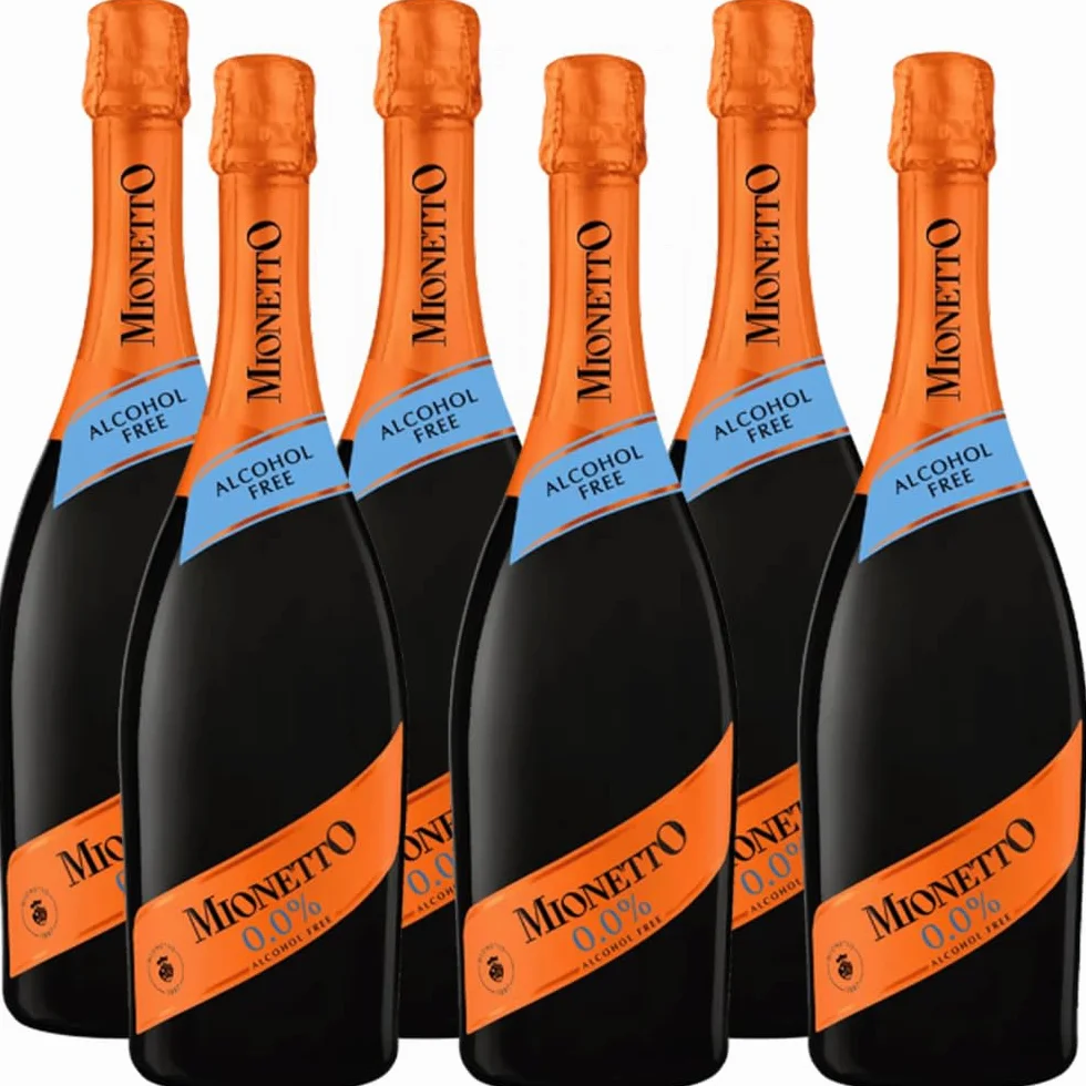 Spumante Analcolico | Alcol Free 0.0 | Mionetto | 6 Bottiglie 75 cl | Spumanti Analcolici Valdobbiadene