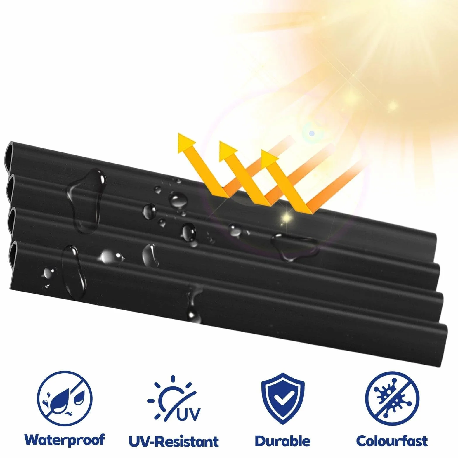 50 Pezzi Guide di Bloccaggio per Strisce Frangivista, Clip di Fissaggio in PVC, Strisce di Fissaggio Universali Binari di Serraggio per Giardino Tappetini a Doppia Asta Antracite