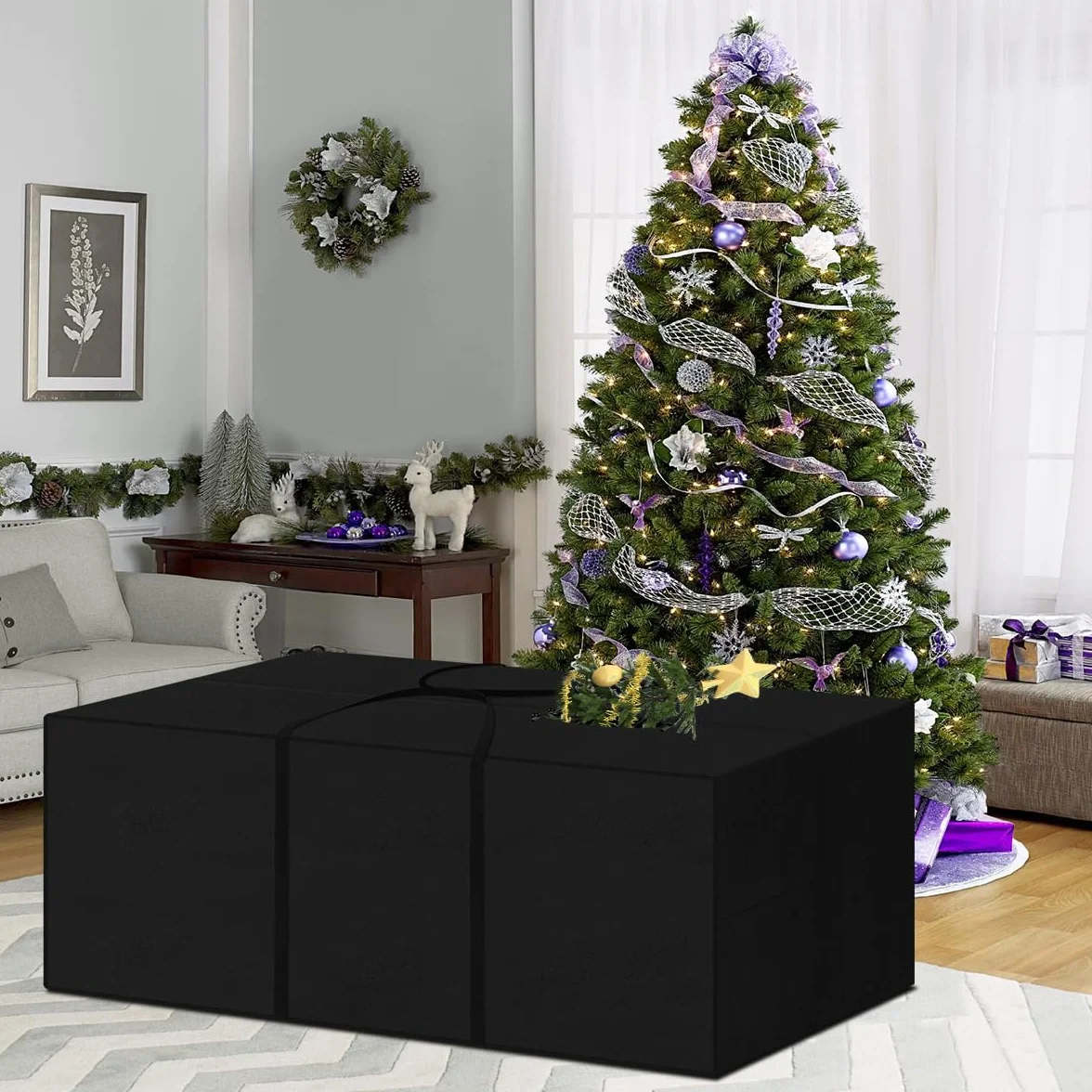 Borsa Impermeabile per Cuscini e Esterni, Custodia per Albero di Natale, 200x80x60cm