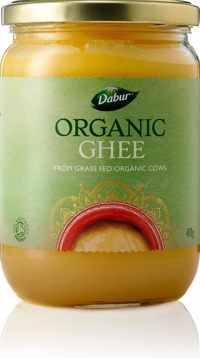 Dabur 1884 Organic Cow Ghee | Grass-Fed Cow | Ghee – Burro Chiarificato per Cucina e Ayurveda | 230 g / 470 g / 850 g