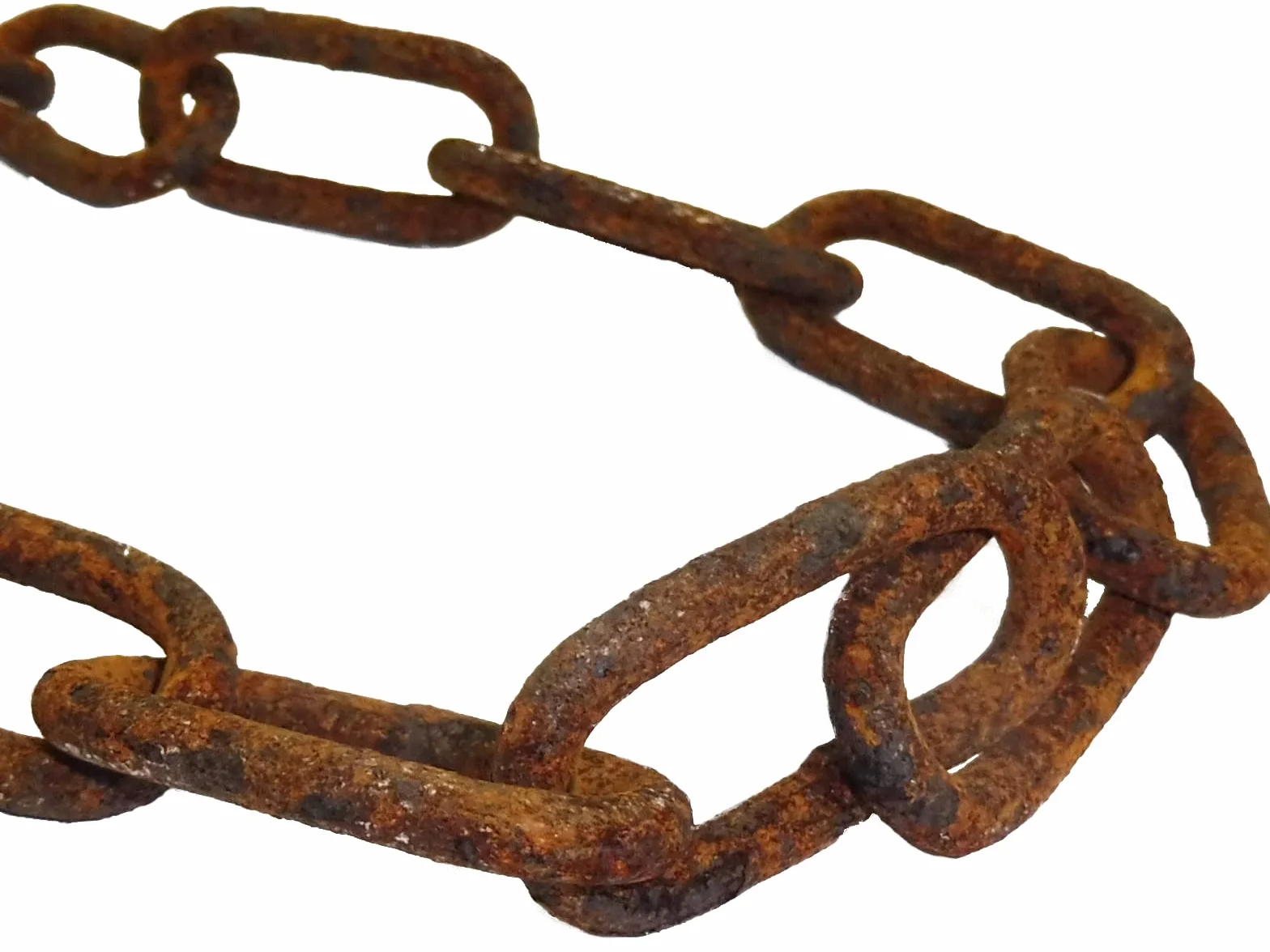 vitaliano catena di acciaio arrugginito al metro, 2 metri, spessore 5 mm, catena di ferro in stile antico, retrò, vintage, come catena di scarico della pioggia, catena ad anello, catena per