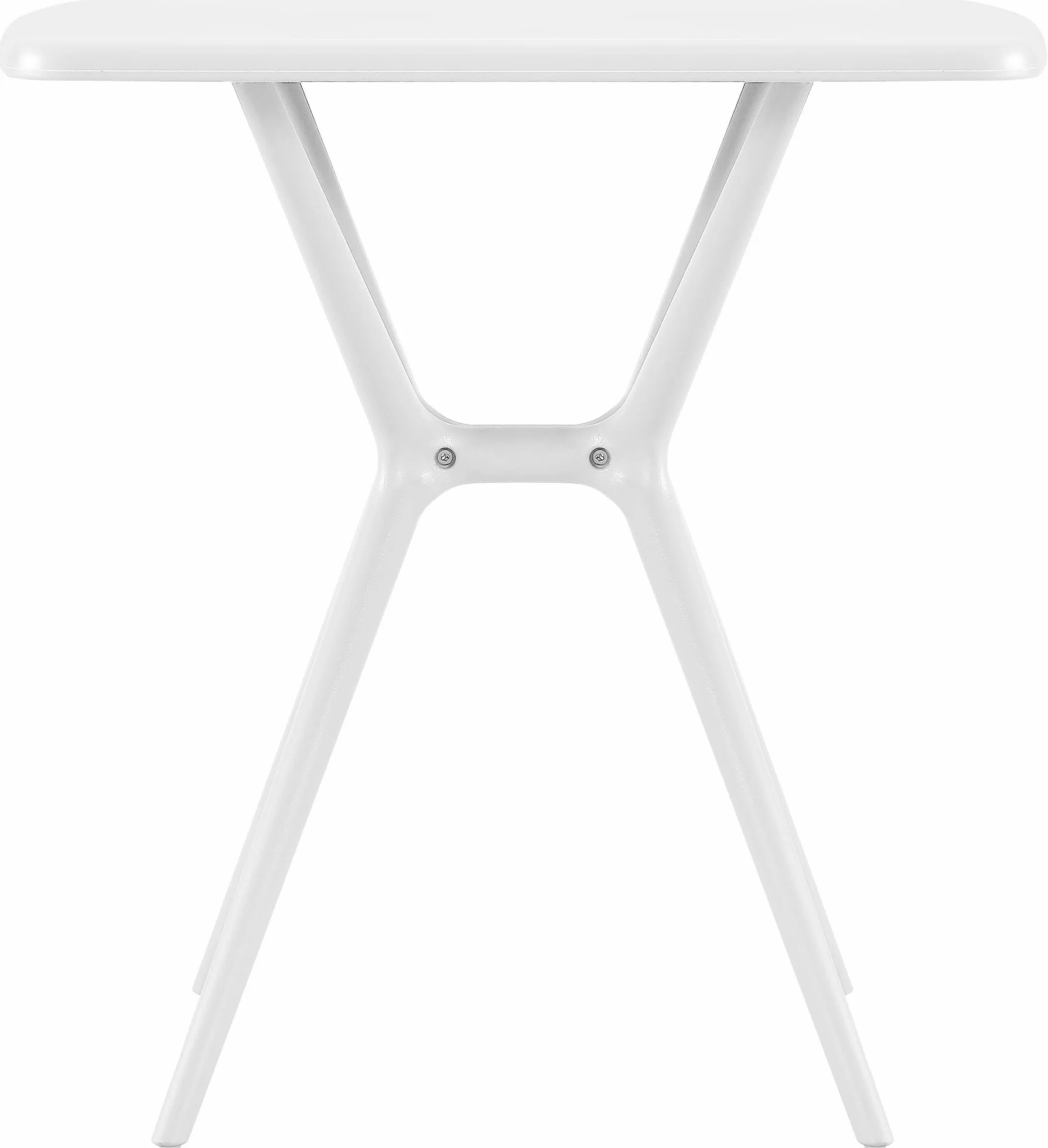 CLP Tavolo da Giardino Becky Resistente alle intemperie, Tavolo bistrot Quadrato 72x72 cm, Balcone in Polipropilene Anti UV, Colore:Bianco