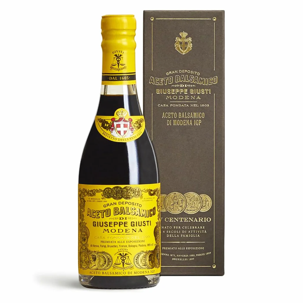 Giusti - Aceto Balsamico di Modena IGP 4 Medaglie d'oro - Champagnotta 250ml con astuccio