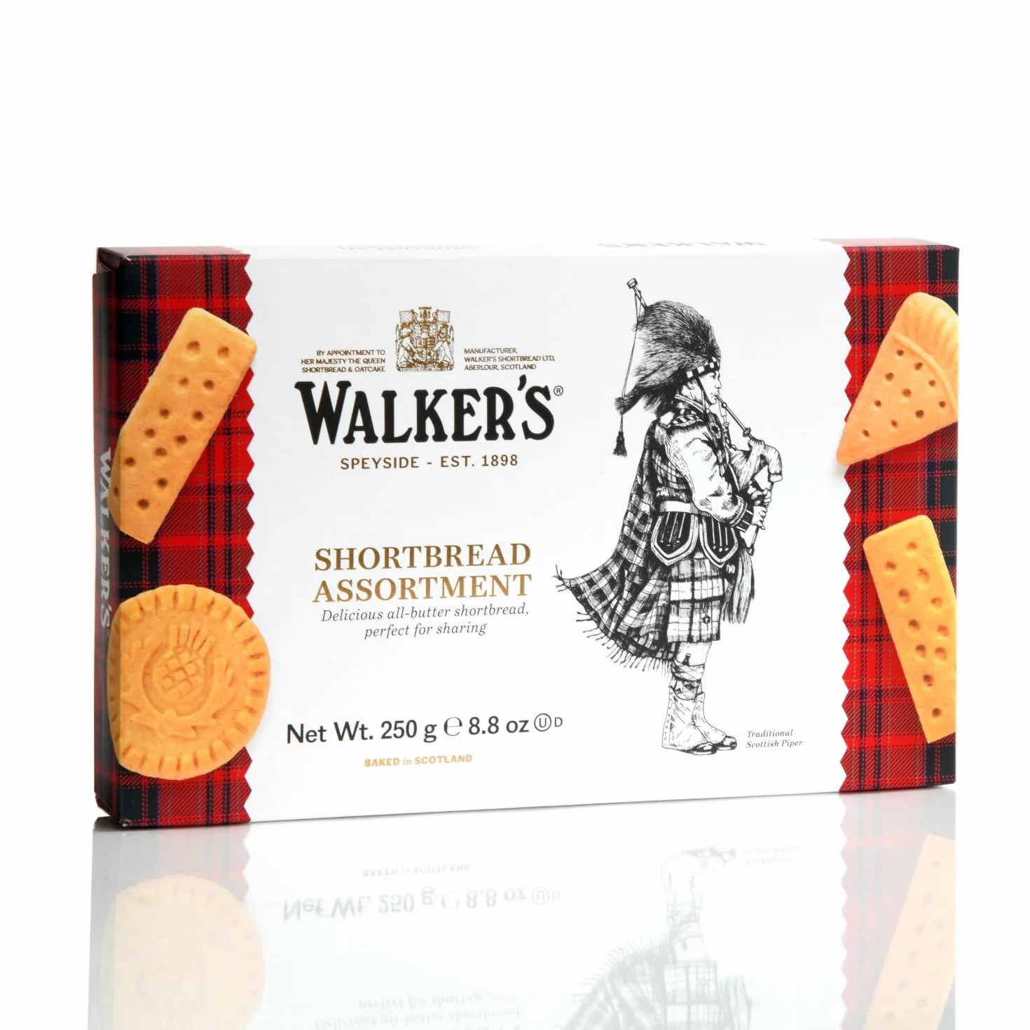 Walkers | Biscotti Burro Scatola Regalo | Biscotti Burro Scozzese | Astuccio Biscotti Confezione Regalo | Pasticceria Inglese Puro Burro - 250 Gr