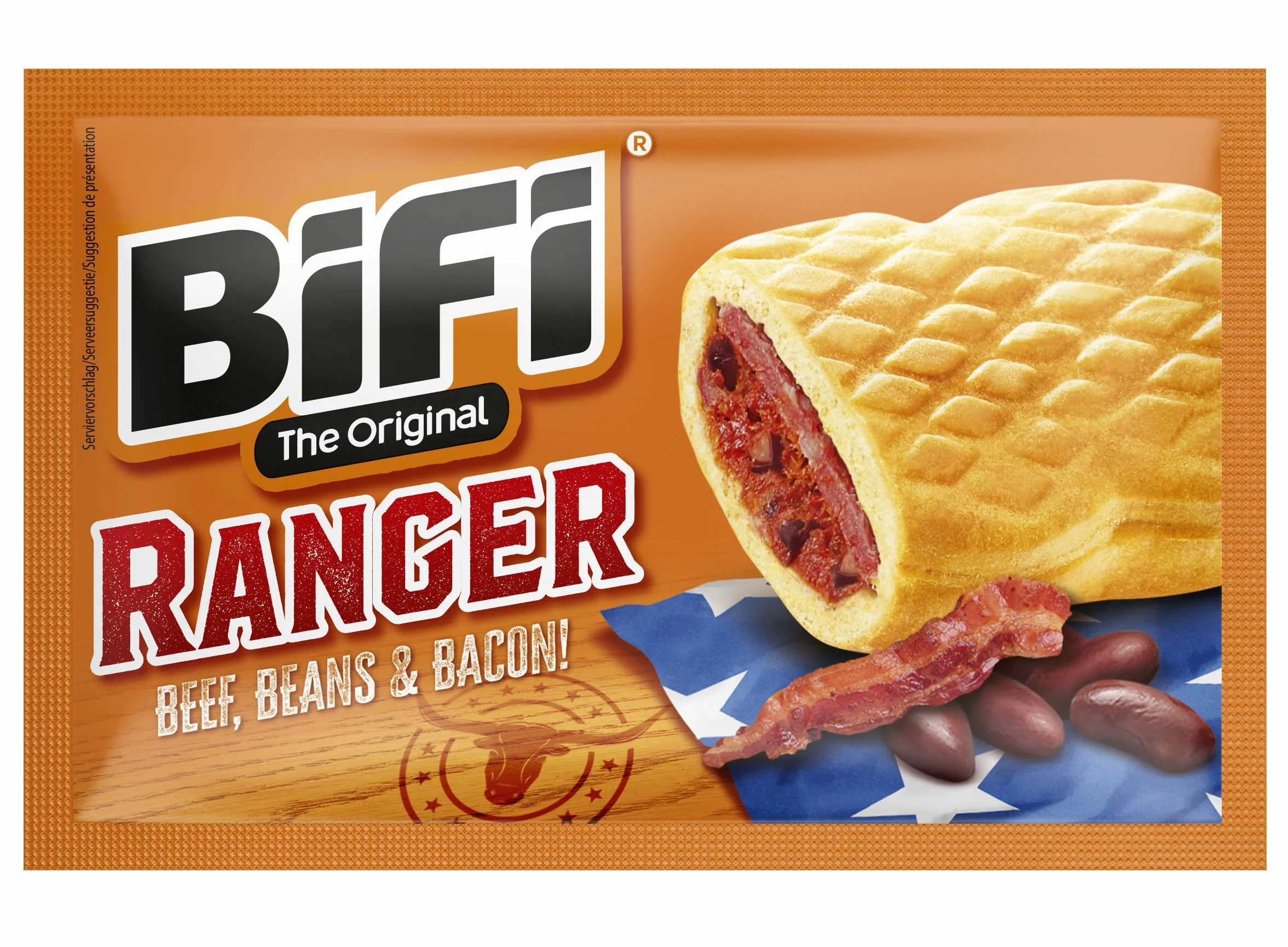 BiFi Ranger, Snack a Base di Salame, Fagioli e Bacon in Morbido Panino, da Gustare in Viaggio, in Ufficio o Quando fai Sport, Carne di Manzo e Maiale, Confezione da 20 (20 X 60 g)