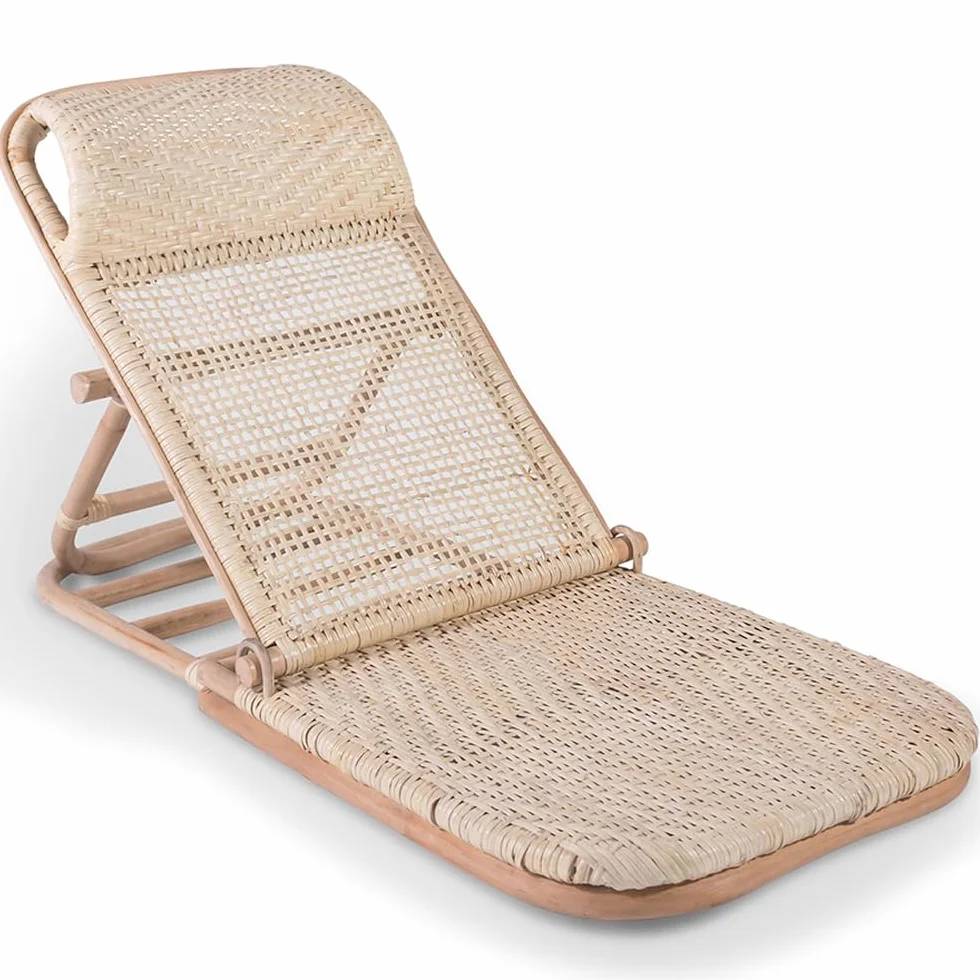 Sedia da giardino Boho Bali in rattan - Chenai Naturale