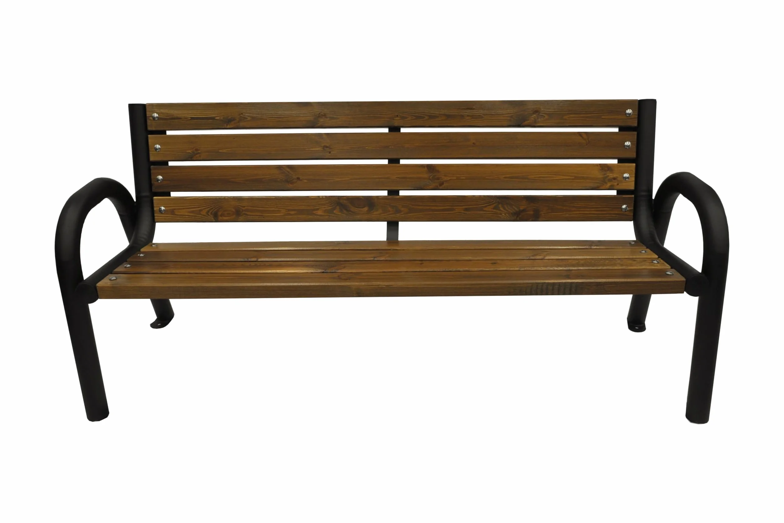 Panchina da Esterno - Panchina da Giardino e da Parco - Panca da Esterno Resistente alle Intemperie - Panchine da Esterno (Primario Noce, 200cm - Lunghezza Totale della Panca)