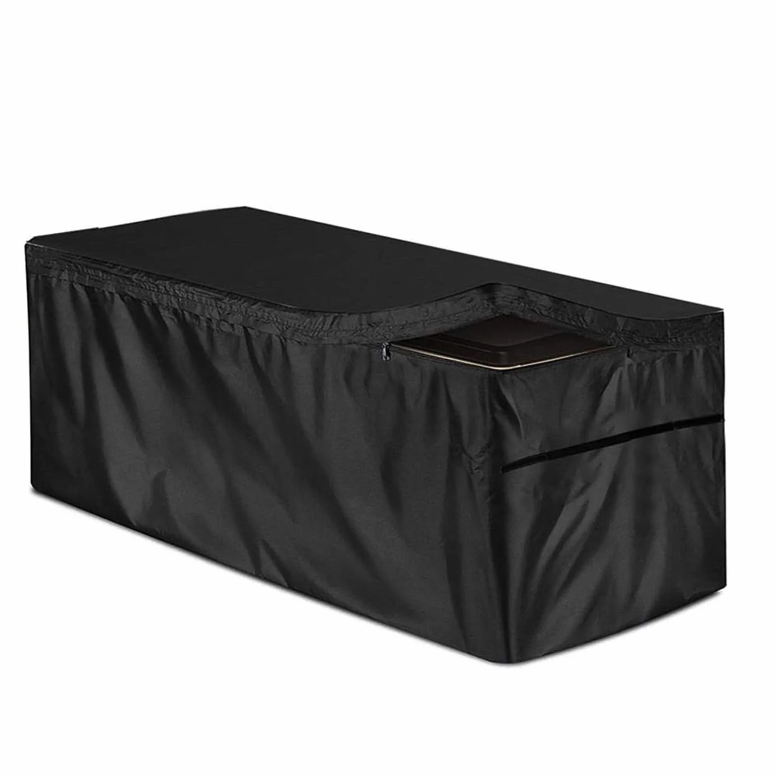 Copertura Protettive per Baule Portaoggetti Esterno, Anti-UV Antipolvere Tessuto Oxford 210D Copertura per Panca da Giardino Cassapanca Contenitore Esterno Panca Contenitore Giardino