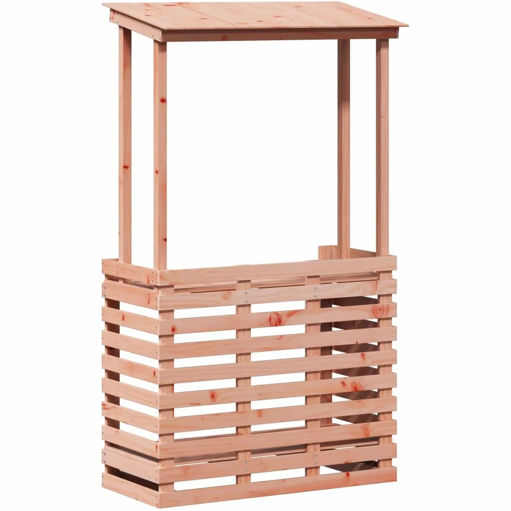 Generico Tavolo Bar da Esterno con Tetto 112,5x57x195,5cm Legno Massello,Mobili da Giardino,Tavoli da giardino-832537
