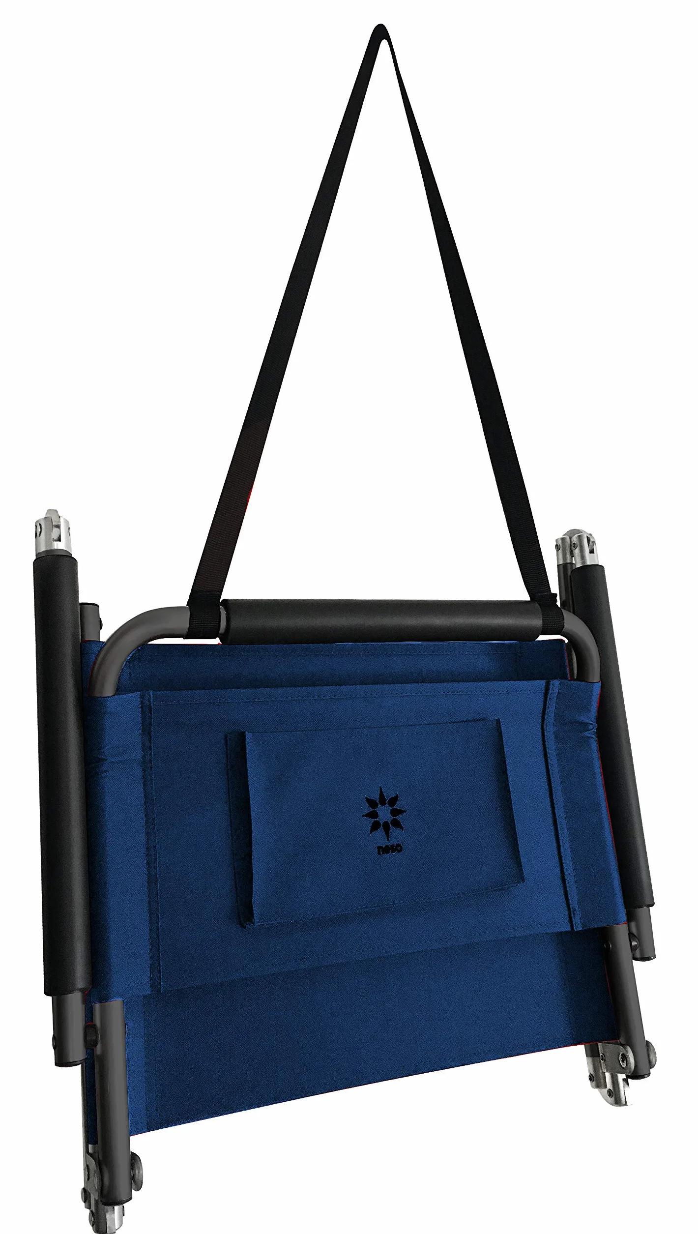 Neso 2 cestini da spiaggia XL extra grandi, idrorepellenti, con tracolla e tasche laterali, pieghevoli, sottili, blu navy