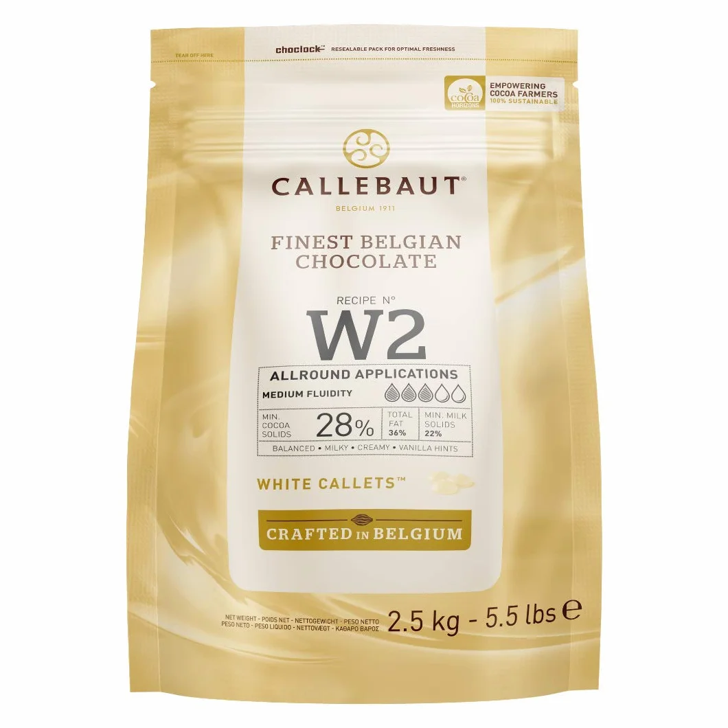 Callebaut W2 28% gocce di Cioccolato Bianco (callets) 2.5kg