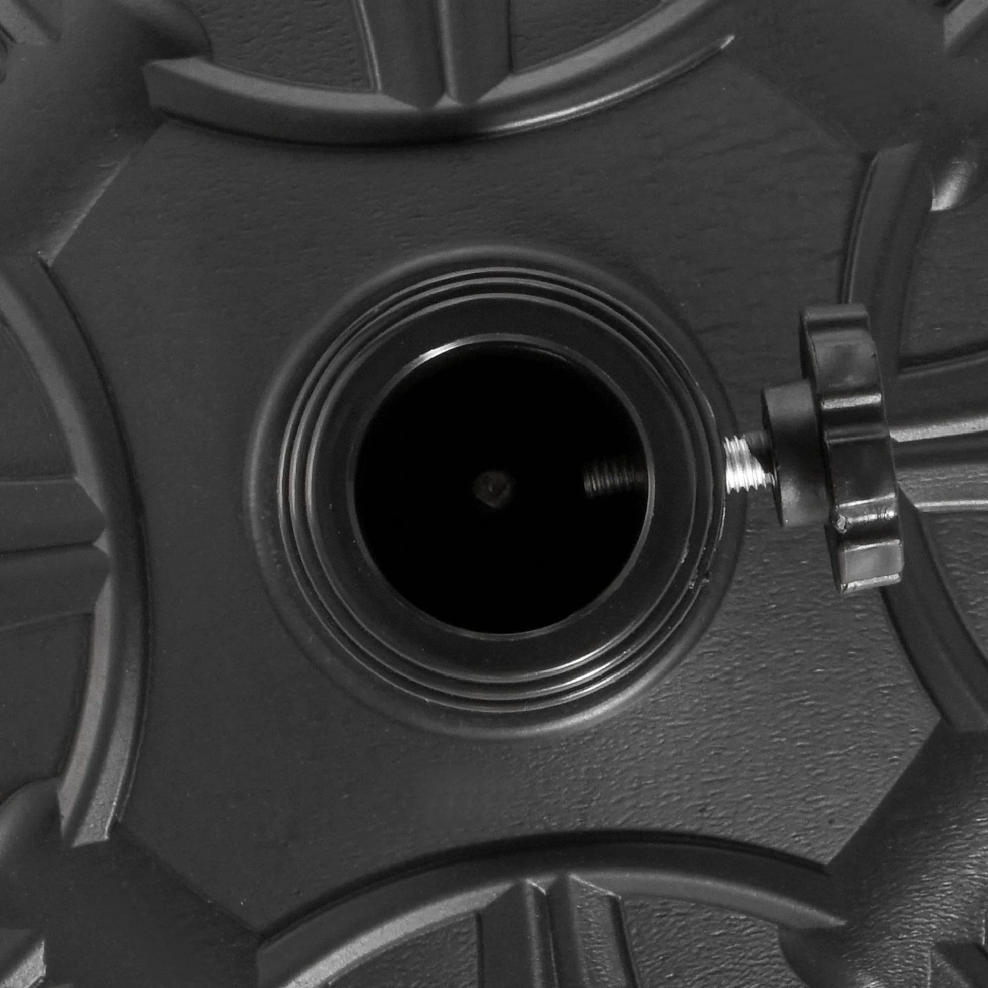 Outsunny Base per Ombrellone Rotonda in HDPE con Disegno Floreale, Base Ombrellone da 13kg con Supporto per Pali da 35-38-48mm, Nero