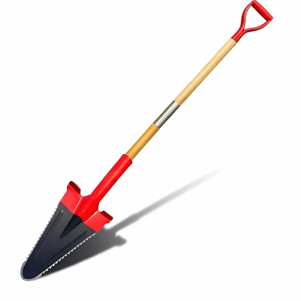 Vanga per Orto con Denti Segati 142CM,Vanga da Scavo Adatto per la Sradicazione Delle Radici,Pala da Scavo con Ampio Bordo Pedale,Per la Manutenzione del Giardino(Punta a Punta)