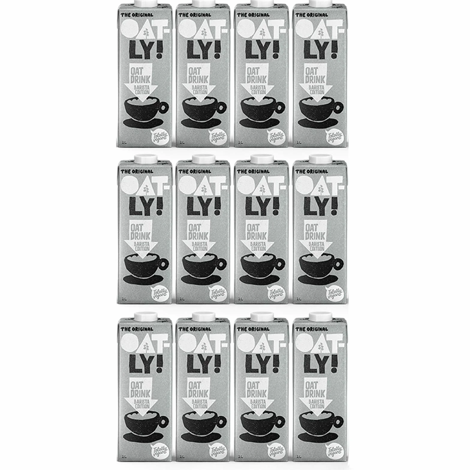 Oatly Oat Drink Barista Edition Long Life Bundle - 1 litro (confezione da 12) - Totalmente vegano - Latte d'avena senza latticini
