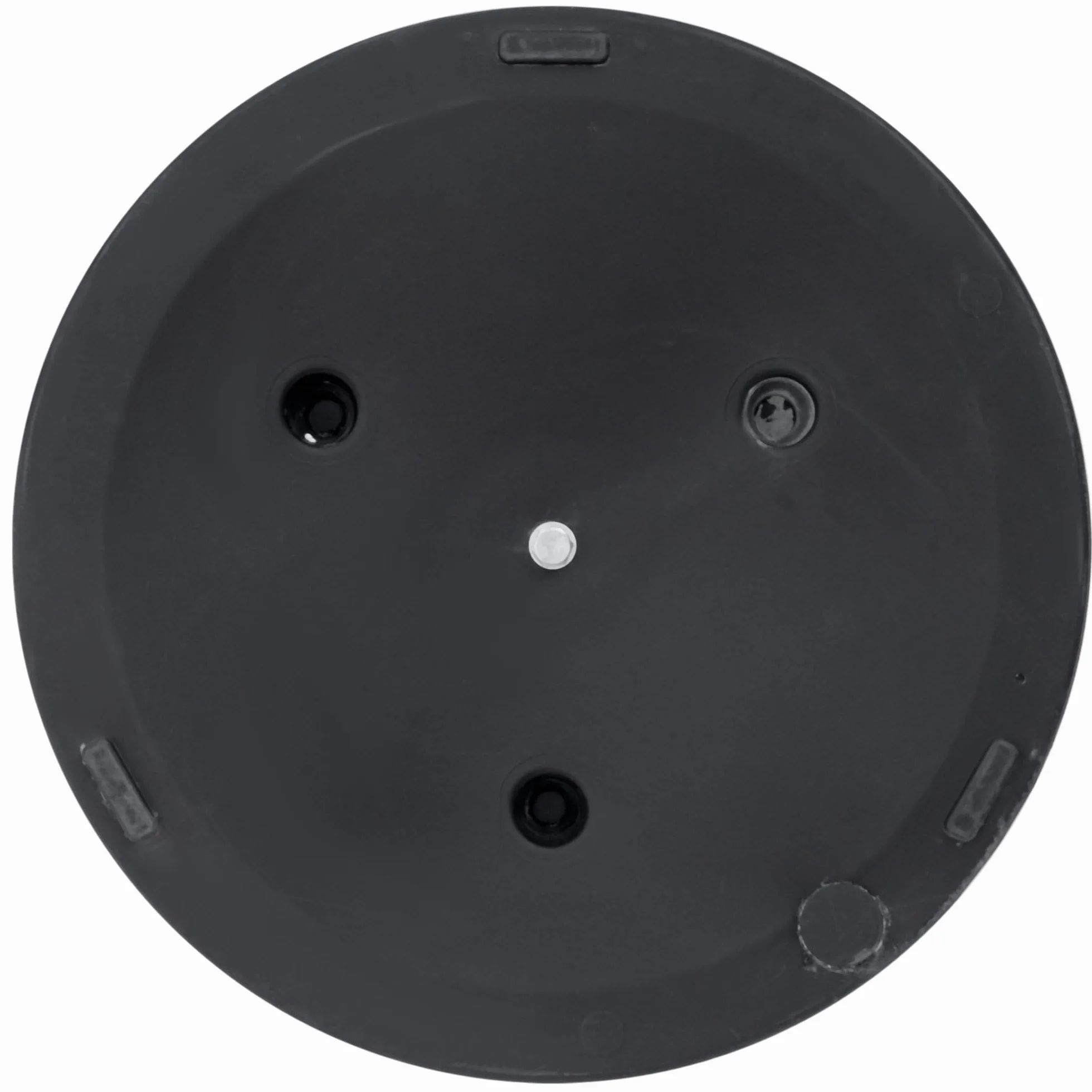 Outsunny Base per Ombrellone Rotonda in HDPE e Cemento con Decorazione, Basamento per Ombrellone da 14kg con Supporto per Pali da Ø35/38/48mm, per Giardino Balcone, Nero